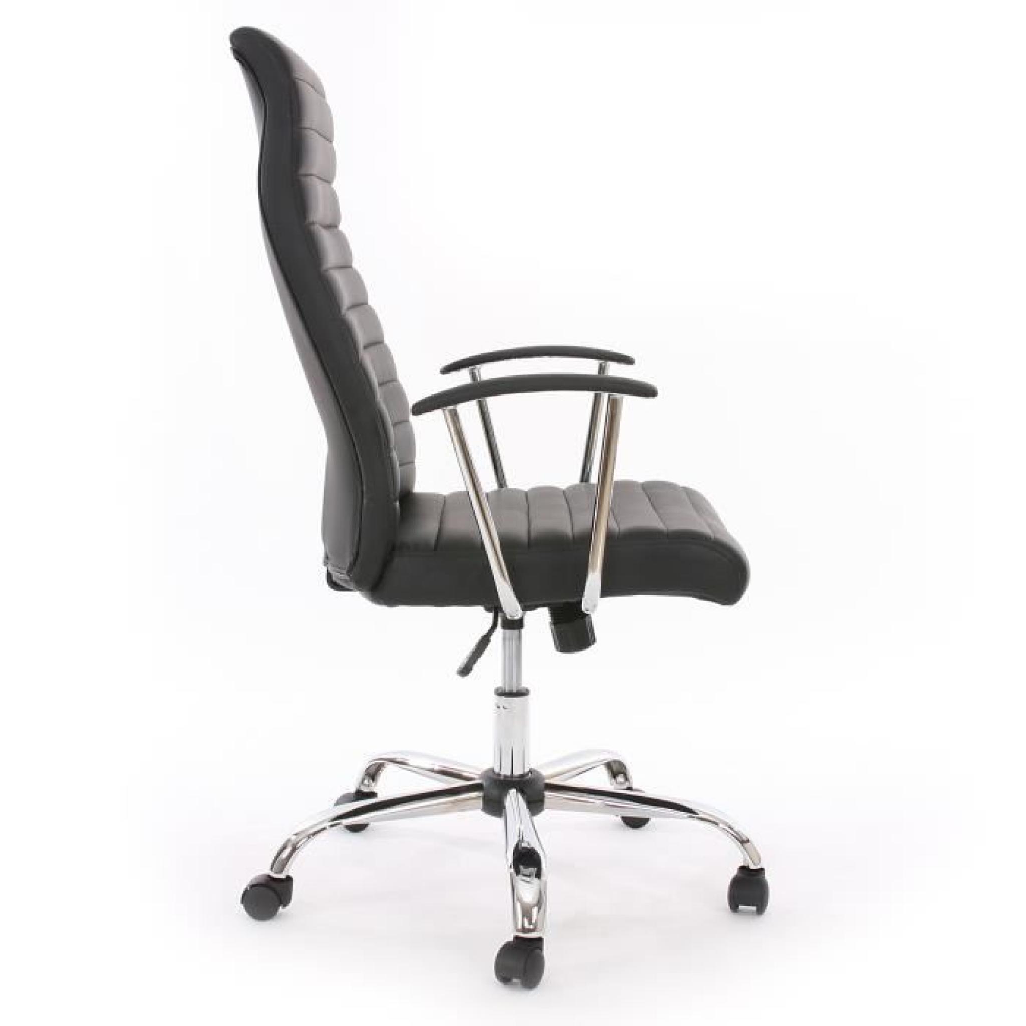  Chaise de bureau pivotant , forme ergonomique ~ noir pas cher