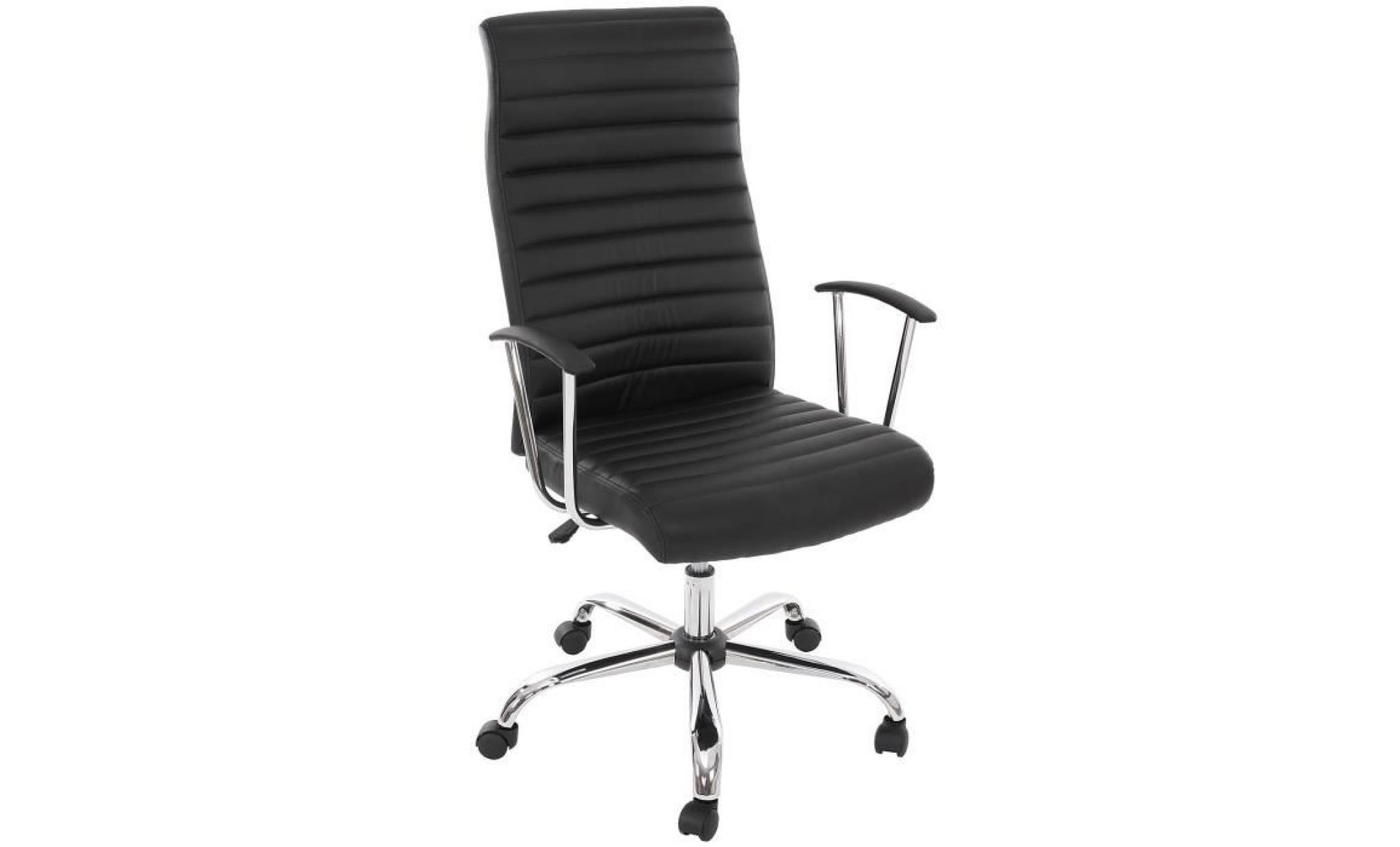 Chaise de Bureau pivotante Cagliari, design ergonomique, coloris noir