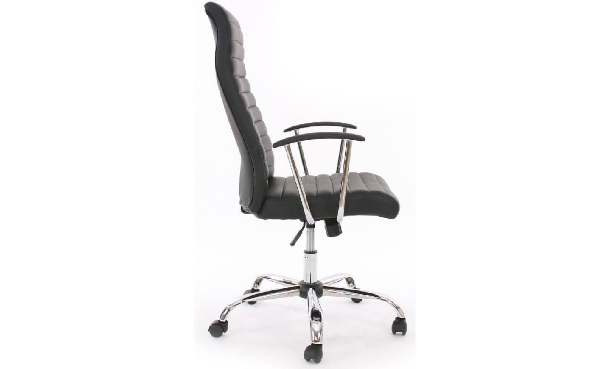 Chaise de Bureau pivotante Cagliari, design ergonomique, coloris noir pas cher