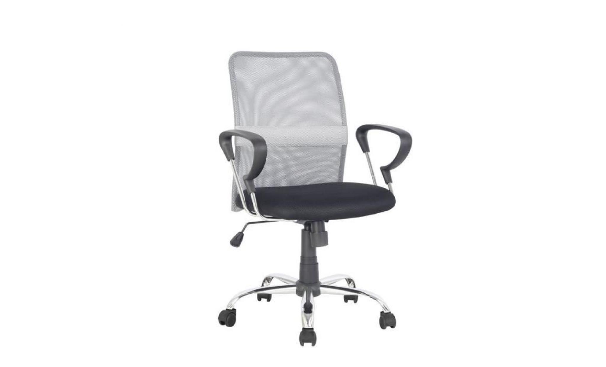 chaise de bureau pivotante grise/noire   myco00523