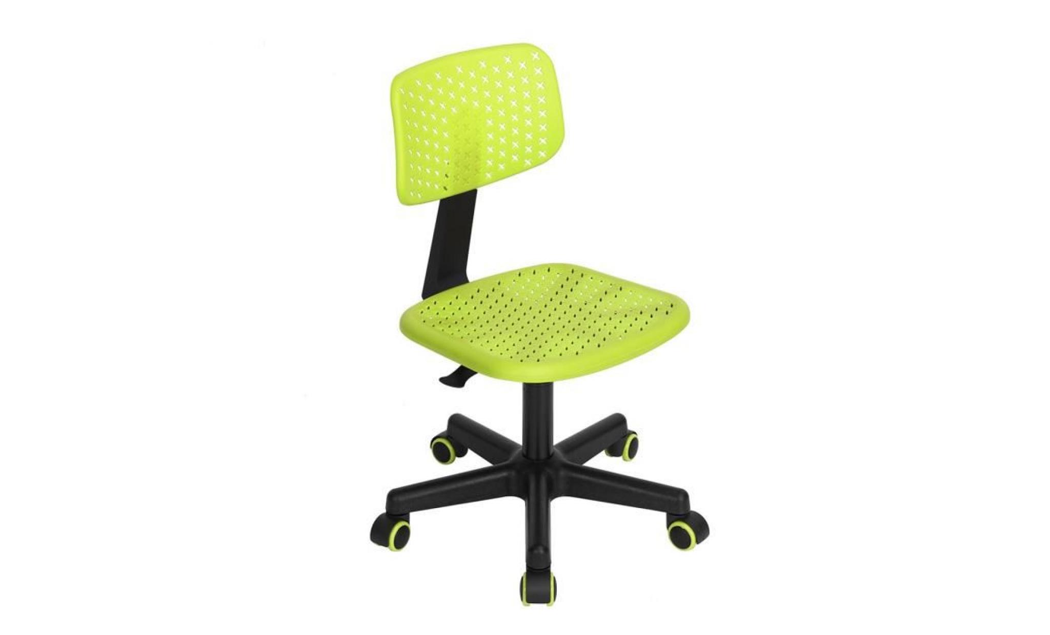 chaise de bureau pivotante hauteur réglable vert