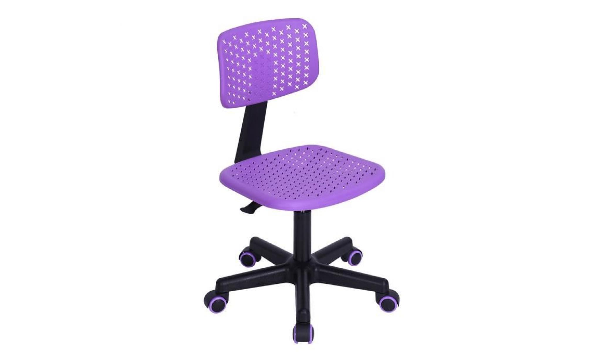 chaise de bureau pivotante hauteur réglable violet