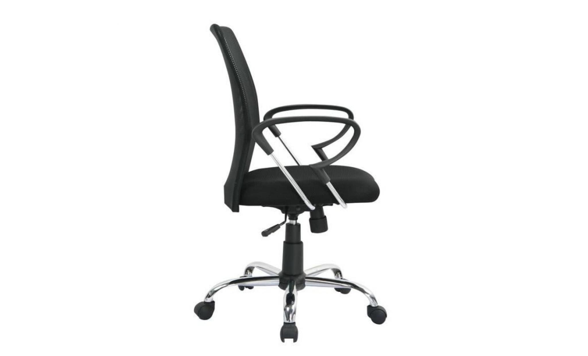chaise de bureau pivotante noire   myco00526 pas cher