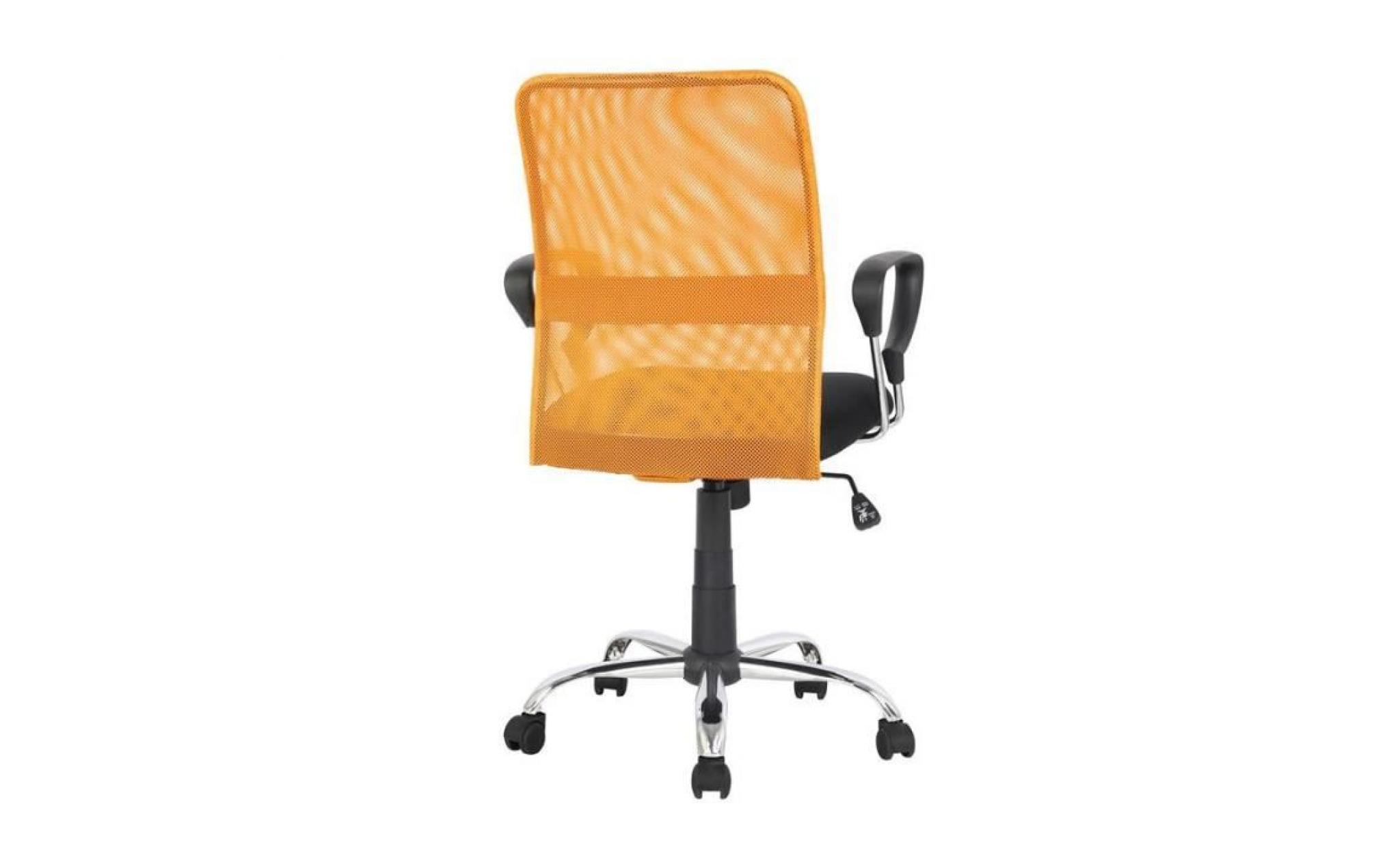 chaise de bureau pivotante orange/noire   myco00530 pas cher