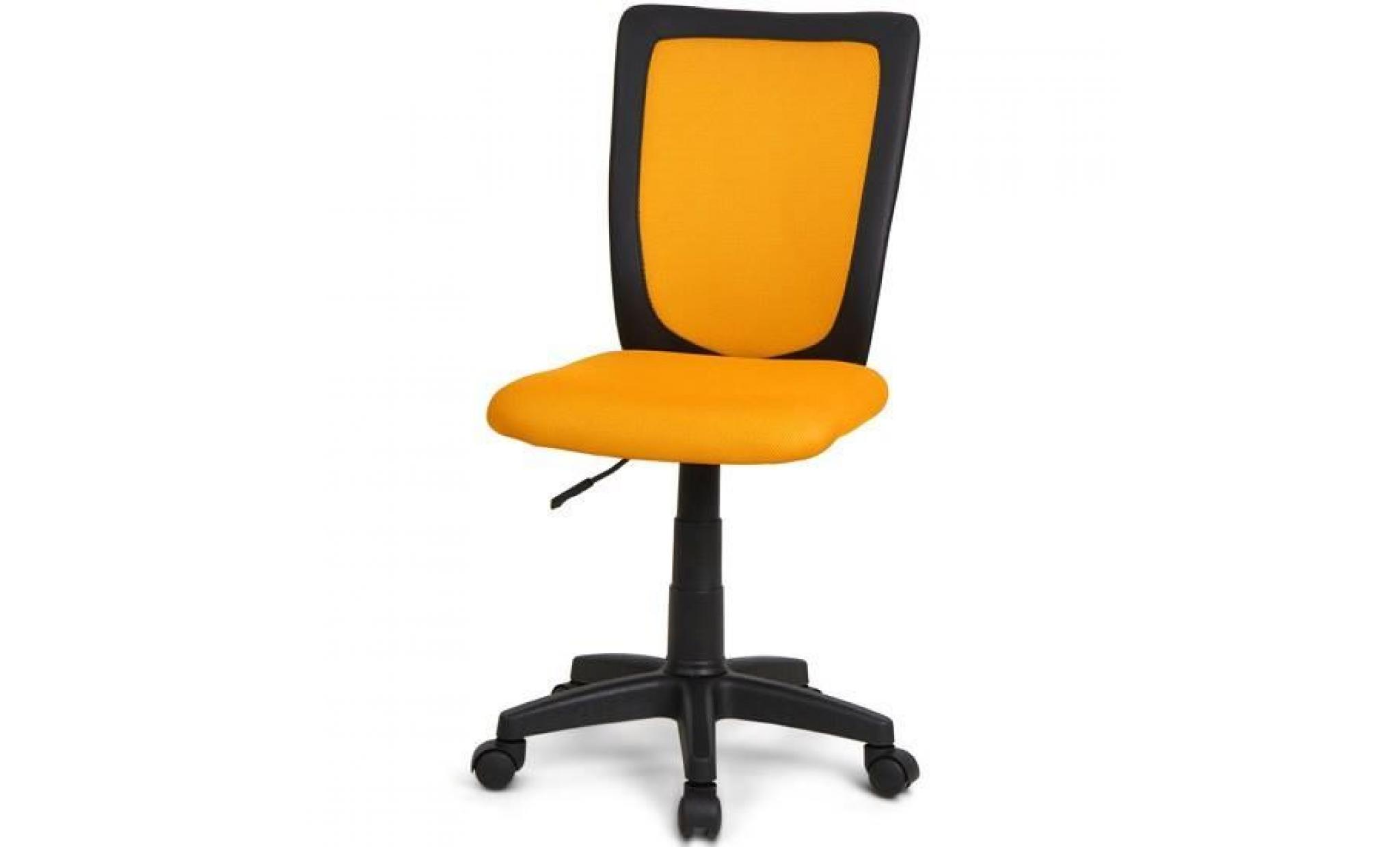 chaise de bureau pivotante pour enfant en orange