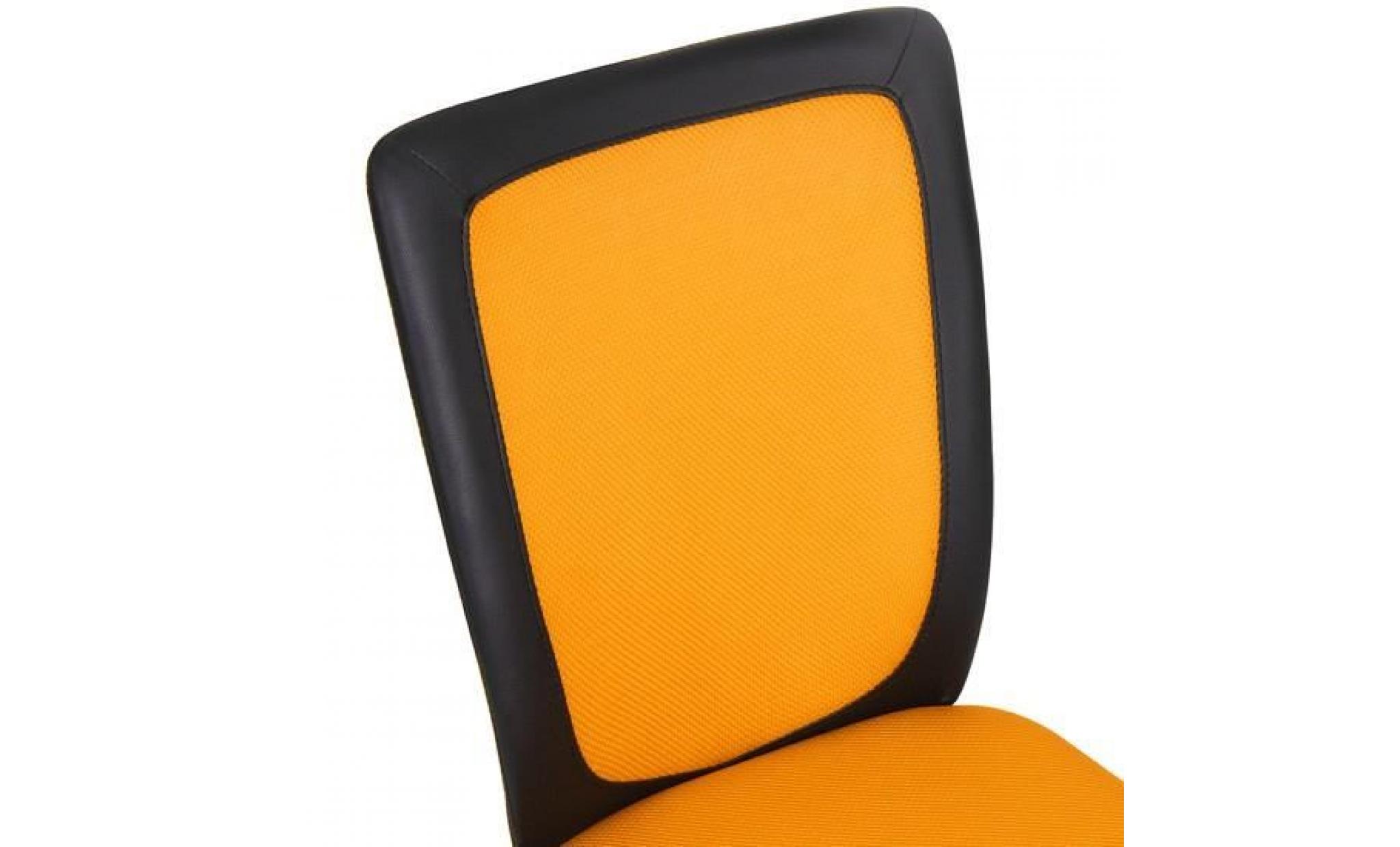 chaise de bureau pivotante pour enfant en orange pas cher
