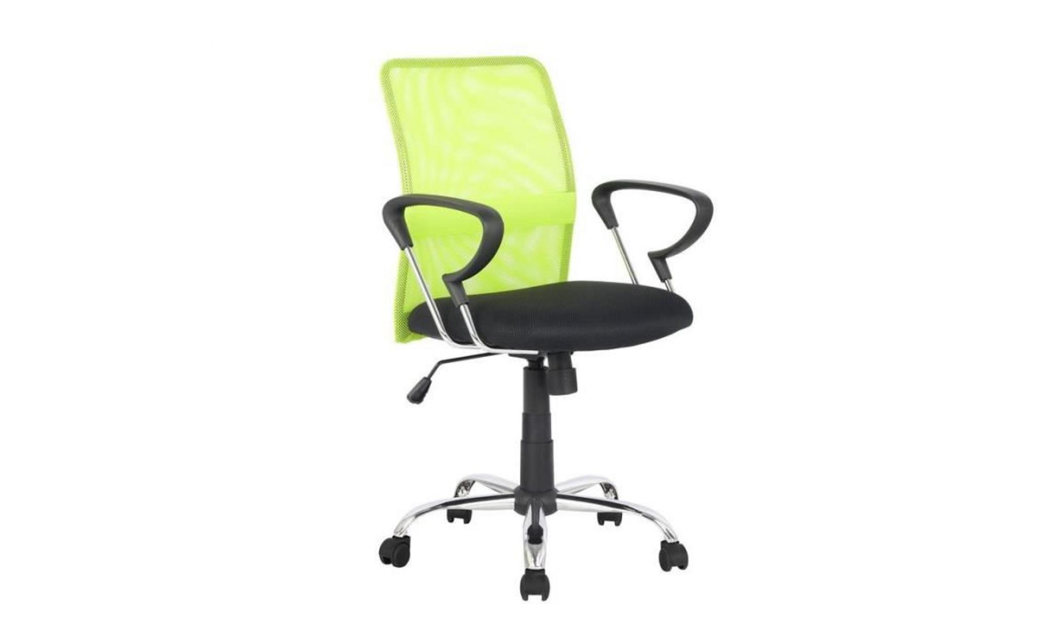 chaise de bureau pivotante verte/noire   myco00533