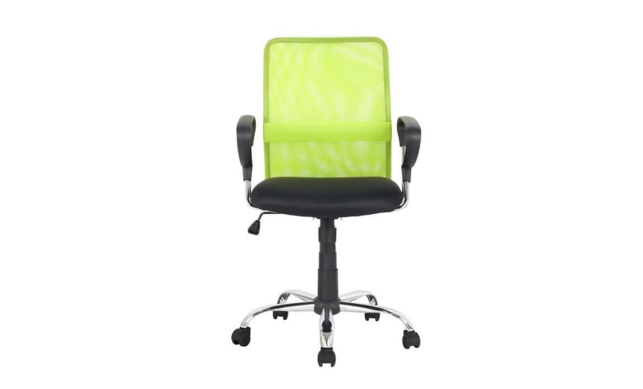 chaise de bureau pivotante verte/noire   myco00533 pas cher