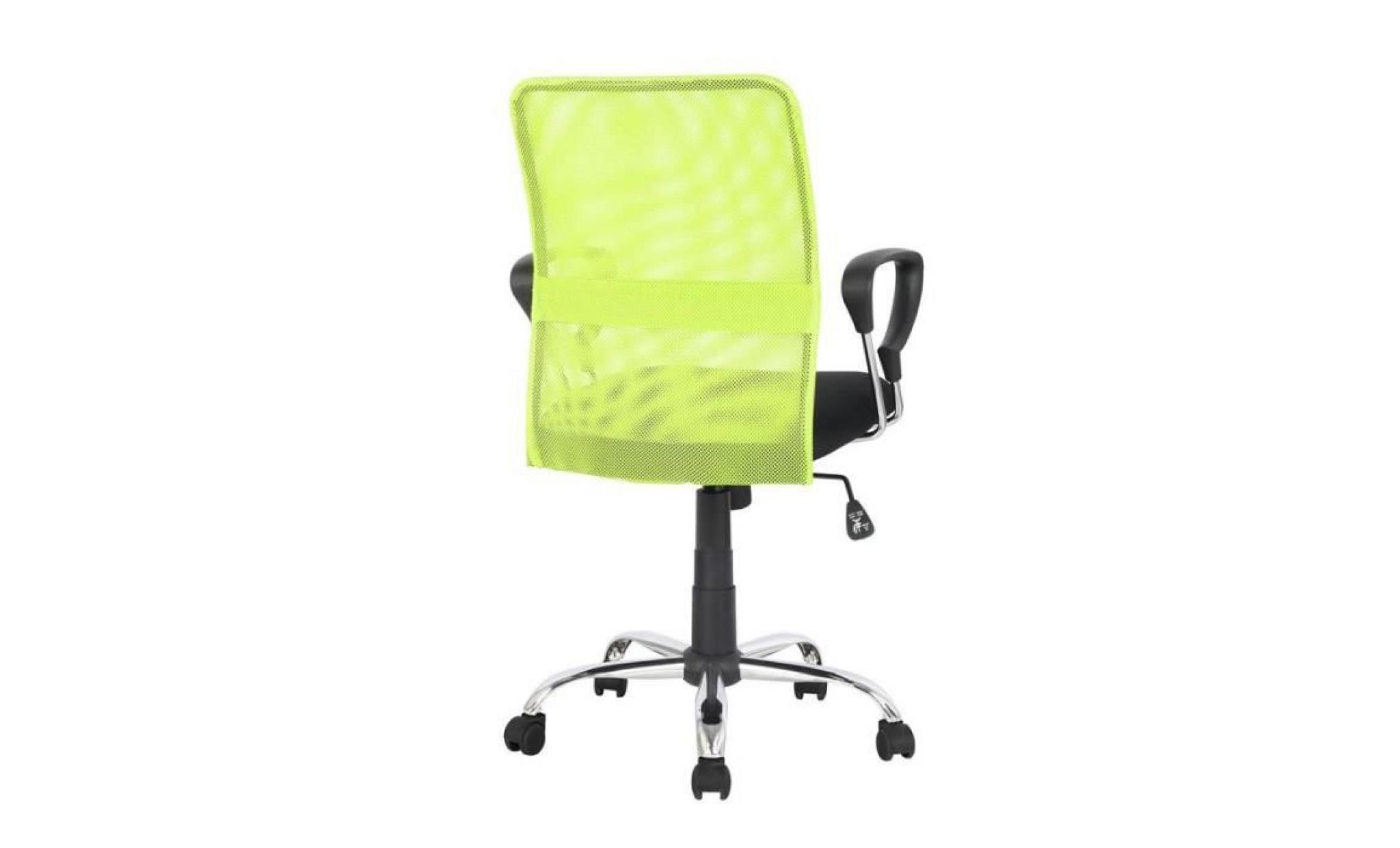 chaise de bureau pivotante verte/noire   myco00533 pas cher