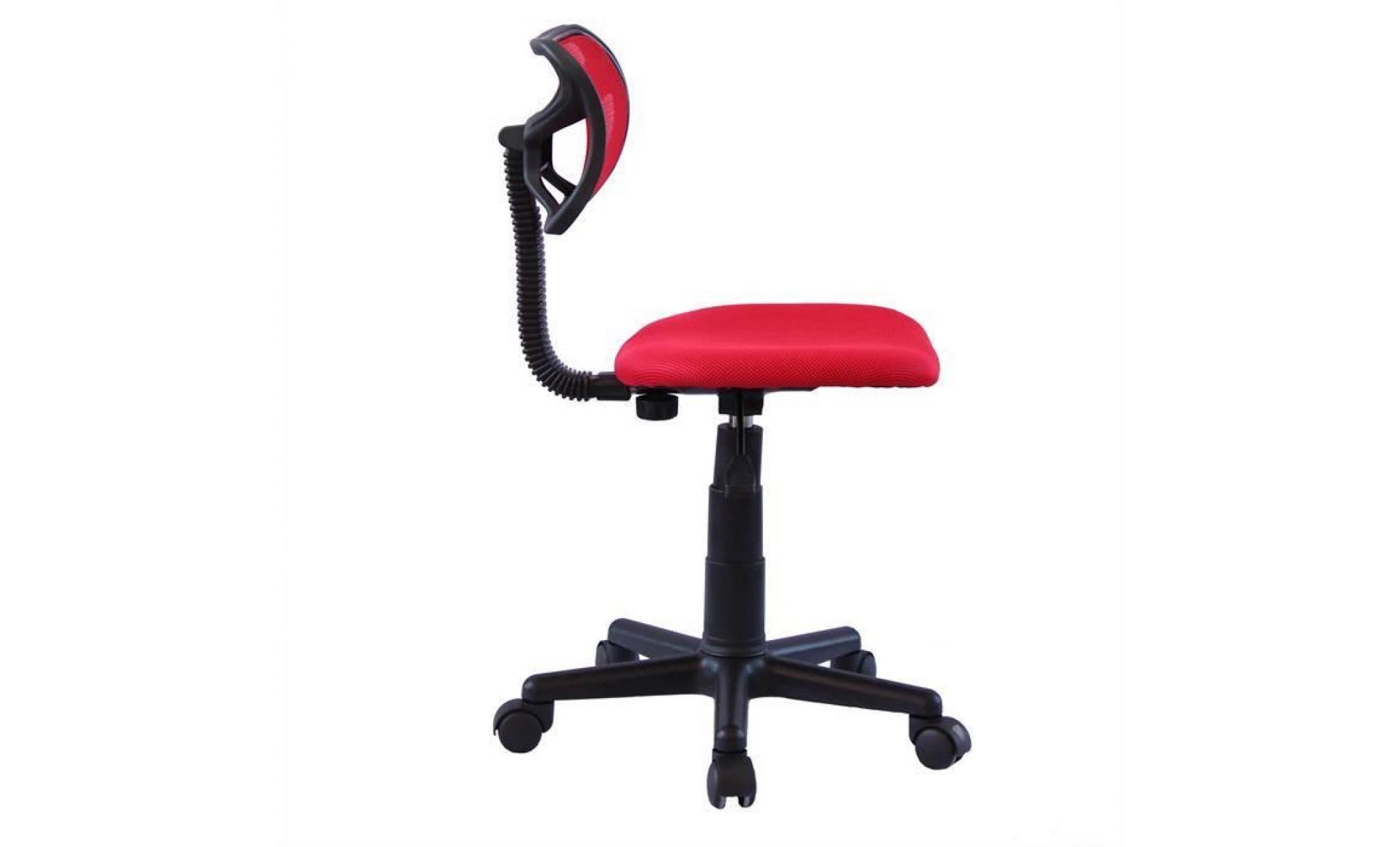 chaise de bureau pour enfant milan fauteuil pivotant et ergonomique sans accoudoirs, siège à roulettes avec hauteur réglable, vert pas cher