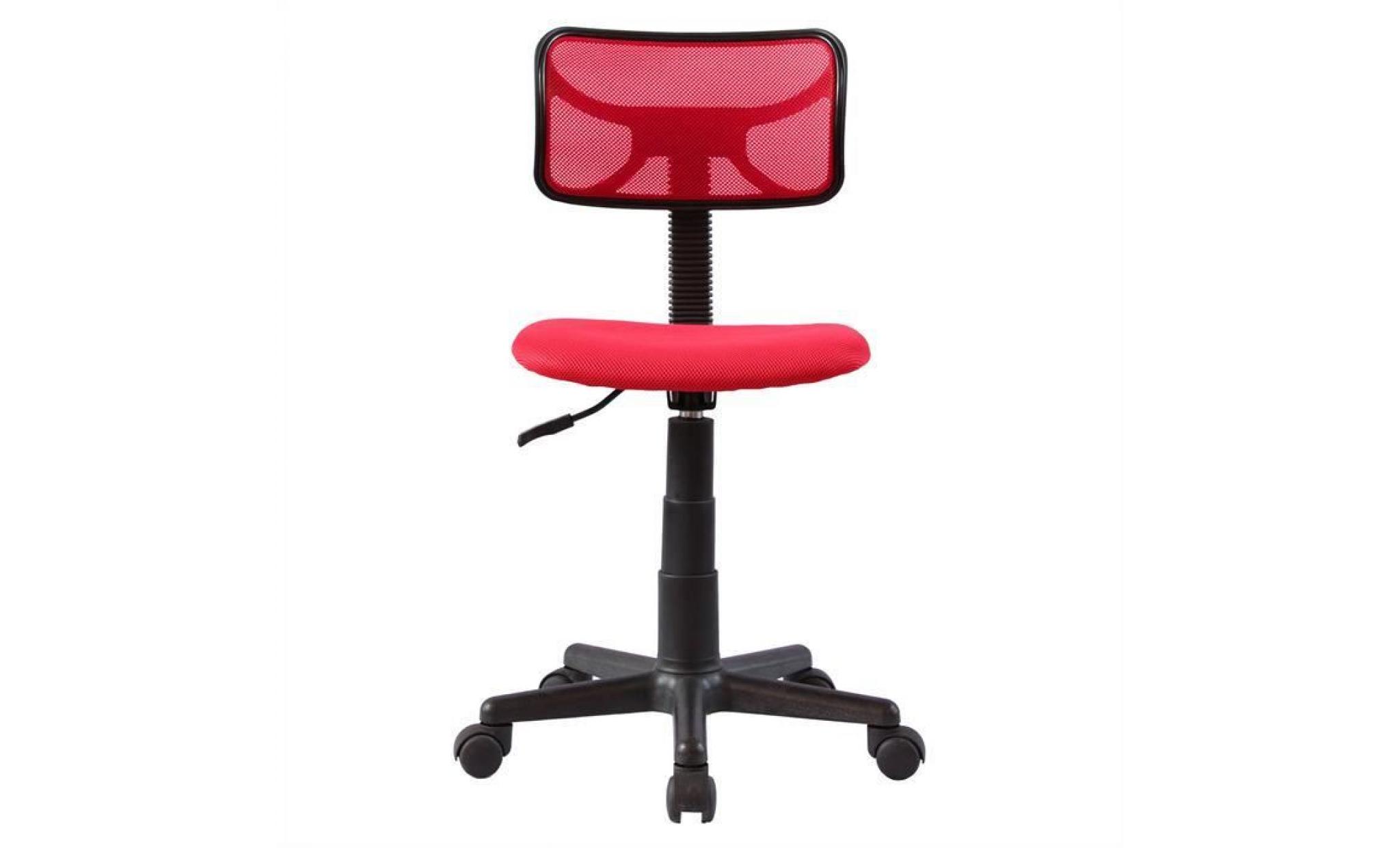 chaise de bureau pour enfant milan fauteuil pivotant et ergonomique sans accoudoirs, siège à roulettes avec hauteur réglable, pink pas cher