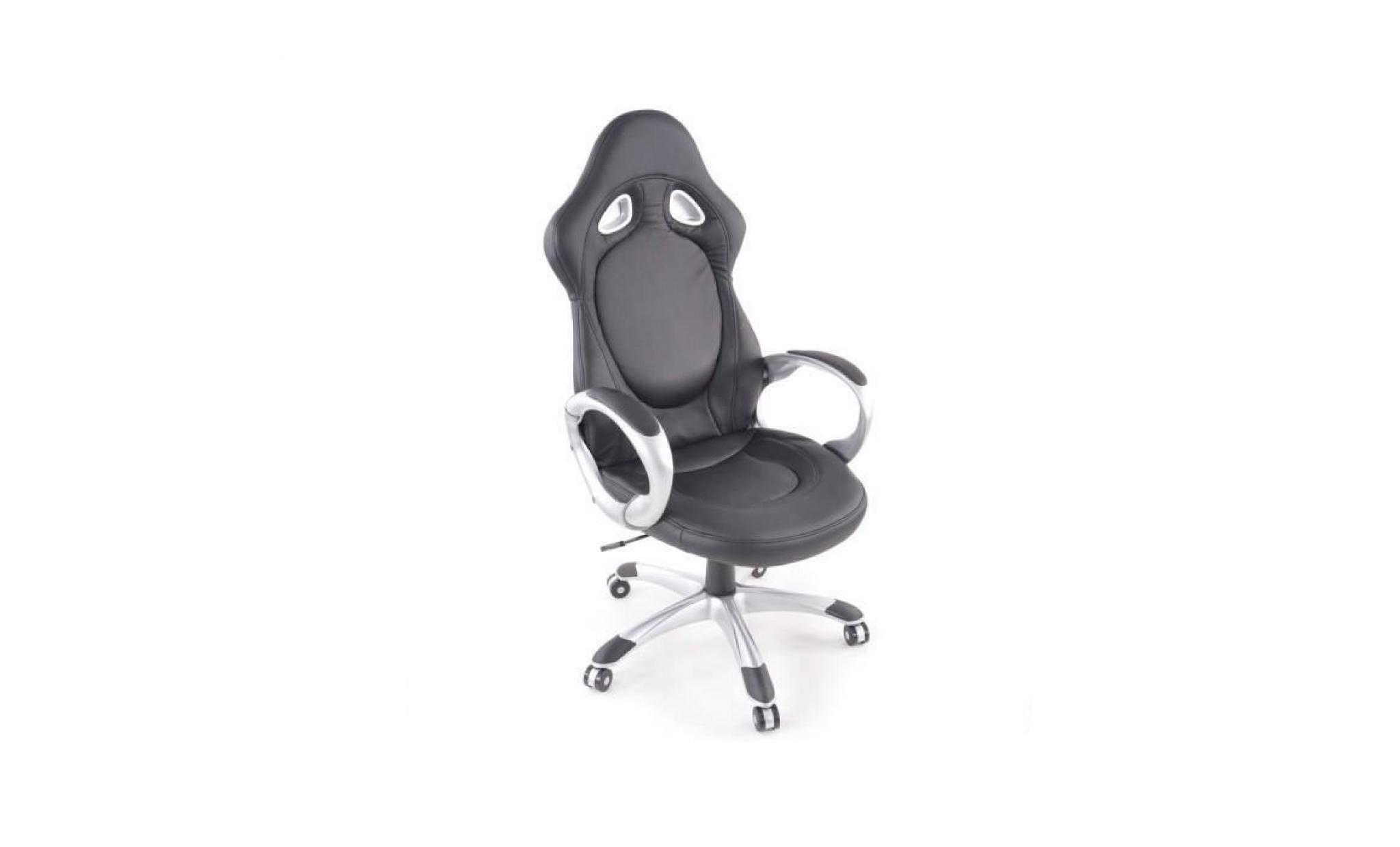 chaise de bureau pu noir avec accoudoirs