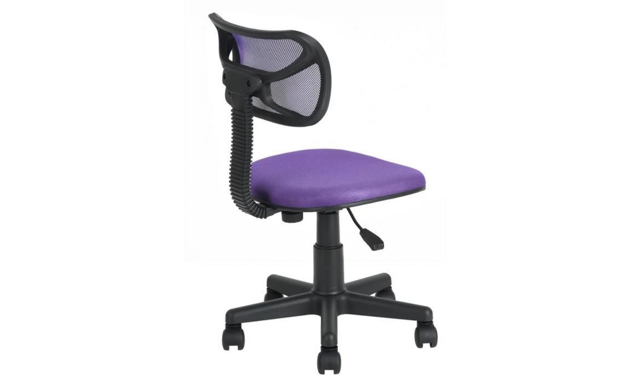 chaise de bureau réglable pour enfants, chaise d'ordinateur, chaise pivotante, chaise d'étude sans bras, maille (violet) pas cher
