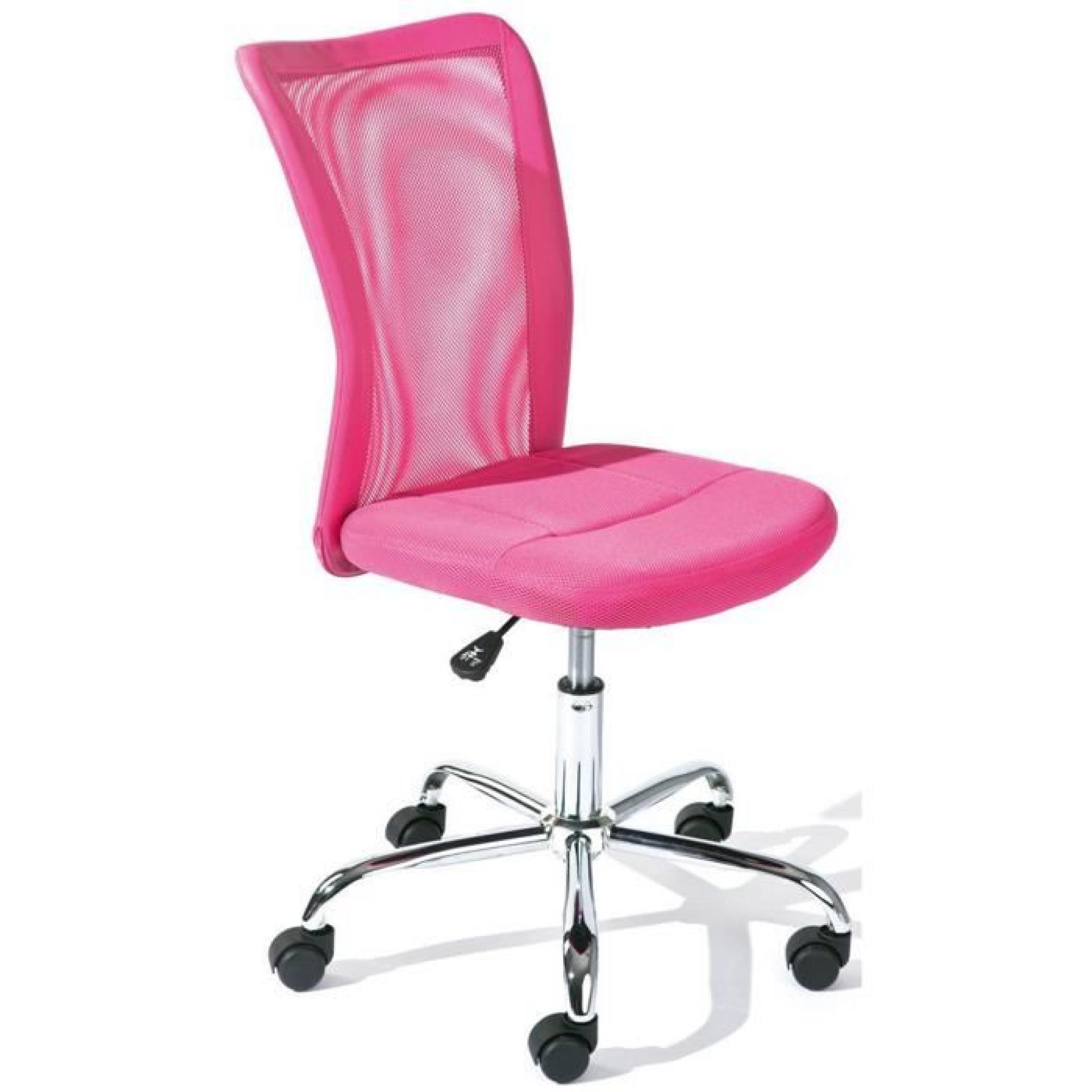 Chaise de bureau rose en polyester, Dim : L43 x...