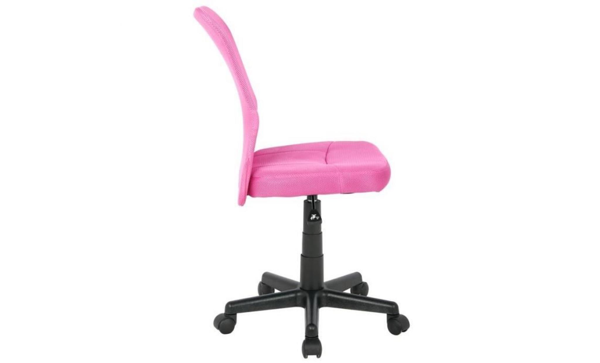 chaise de bureau rose   myco00535 pas cher