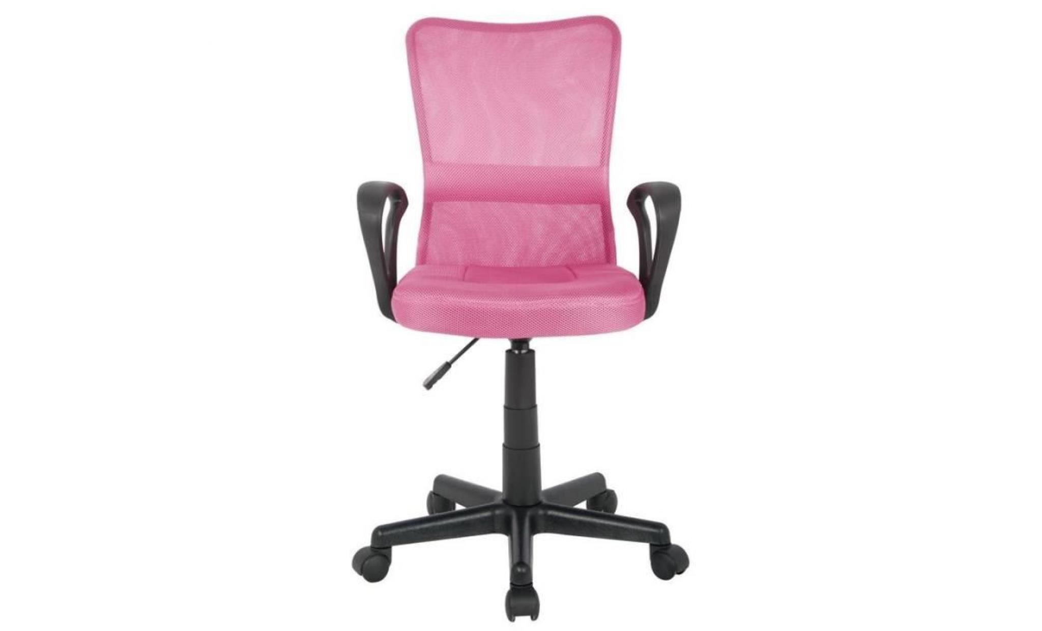 chaise de bureau rose   myco00536 pas cher
