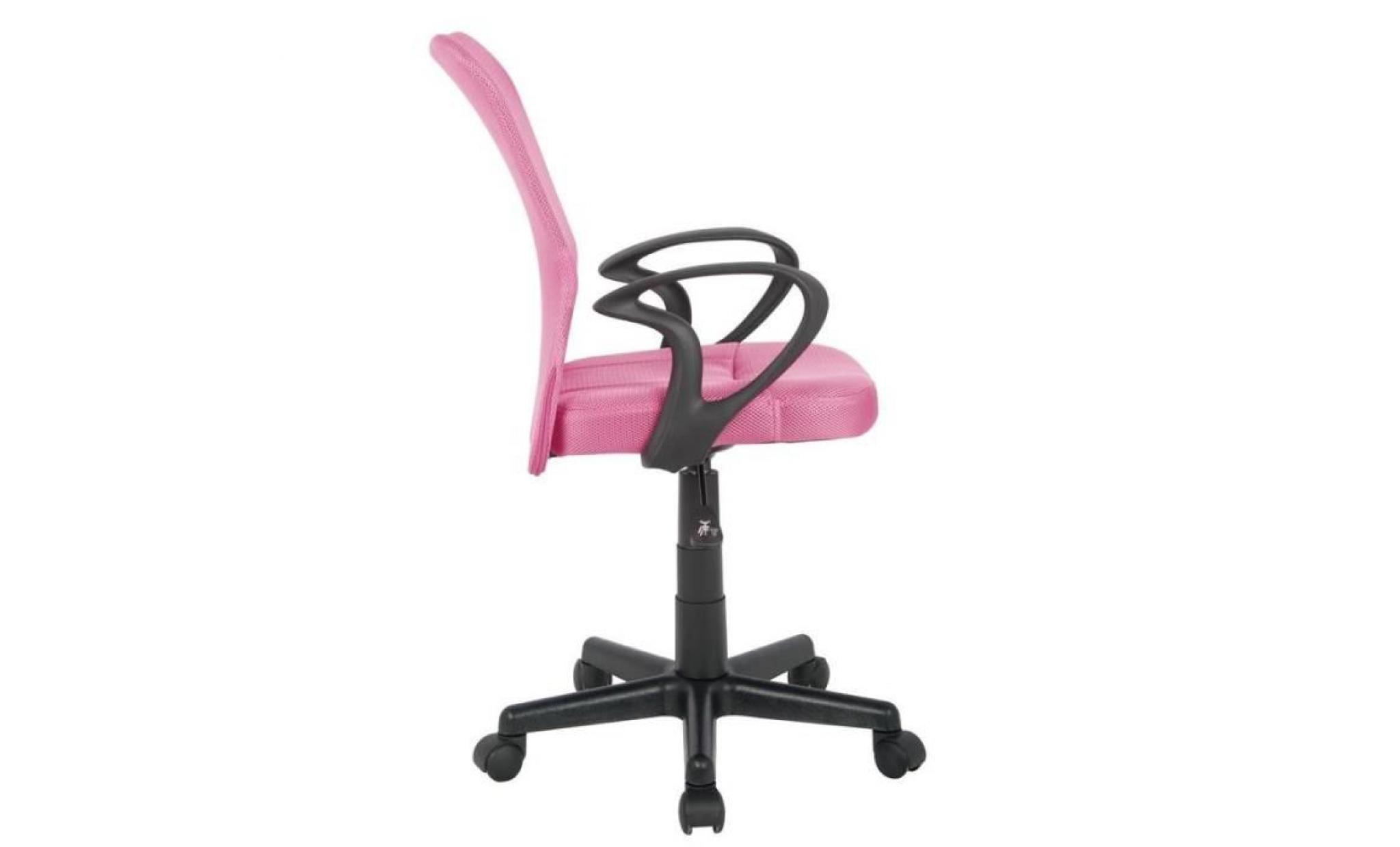 chaise de bureau rose   myco00536 pas cher