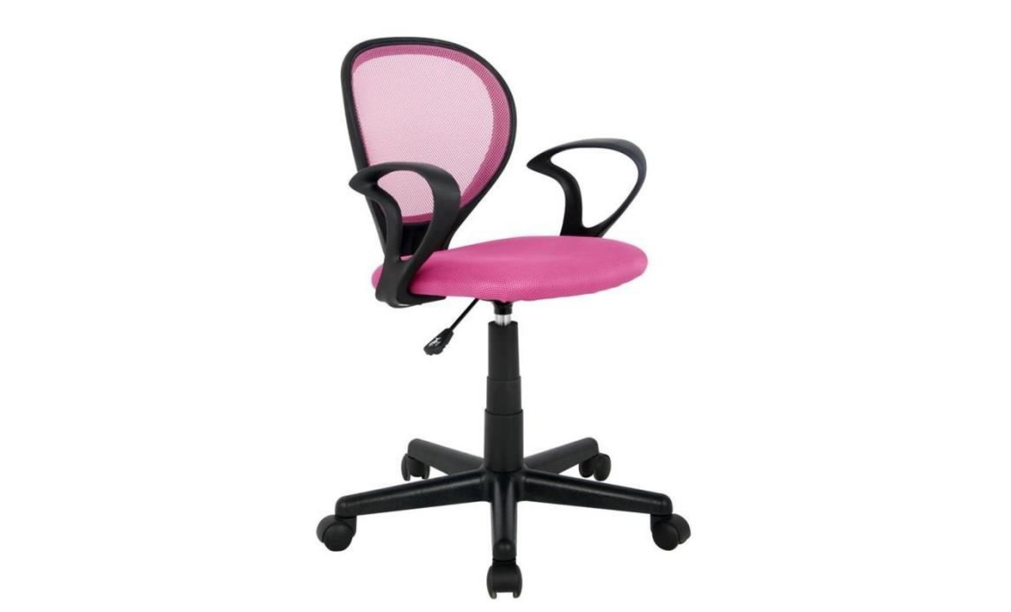 chaise de bureau rose/noire   myco00538