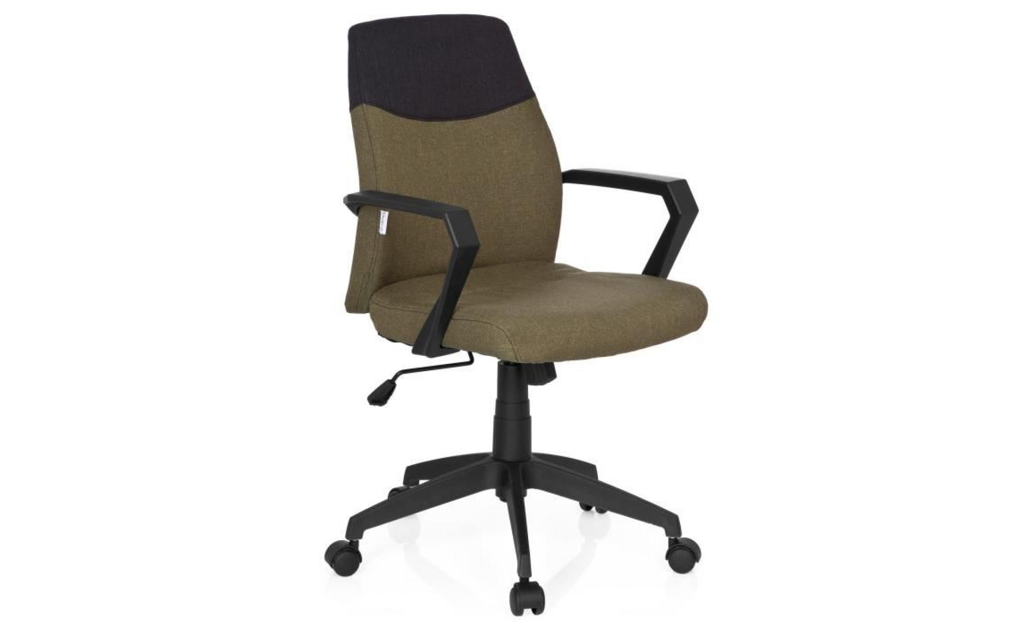 chaise de bureau royal tissu gris foncé/vert hjh office