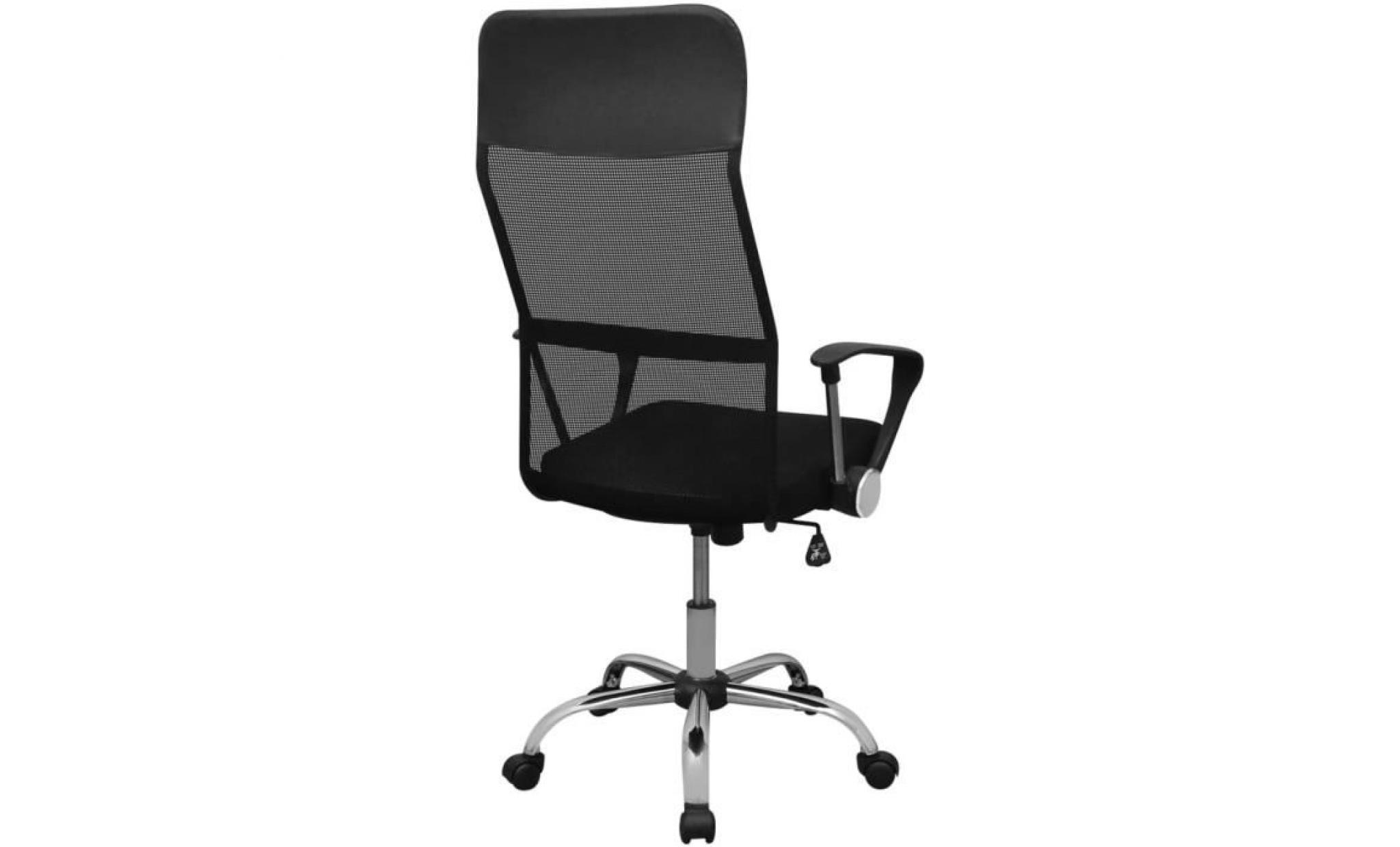 chaise de bureau semi pu 61.5x60 cm noir moderne pas cher