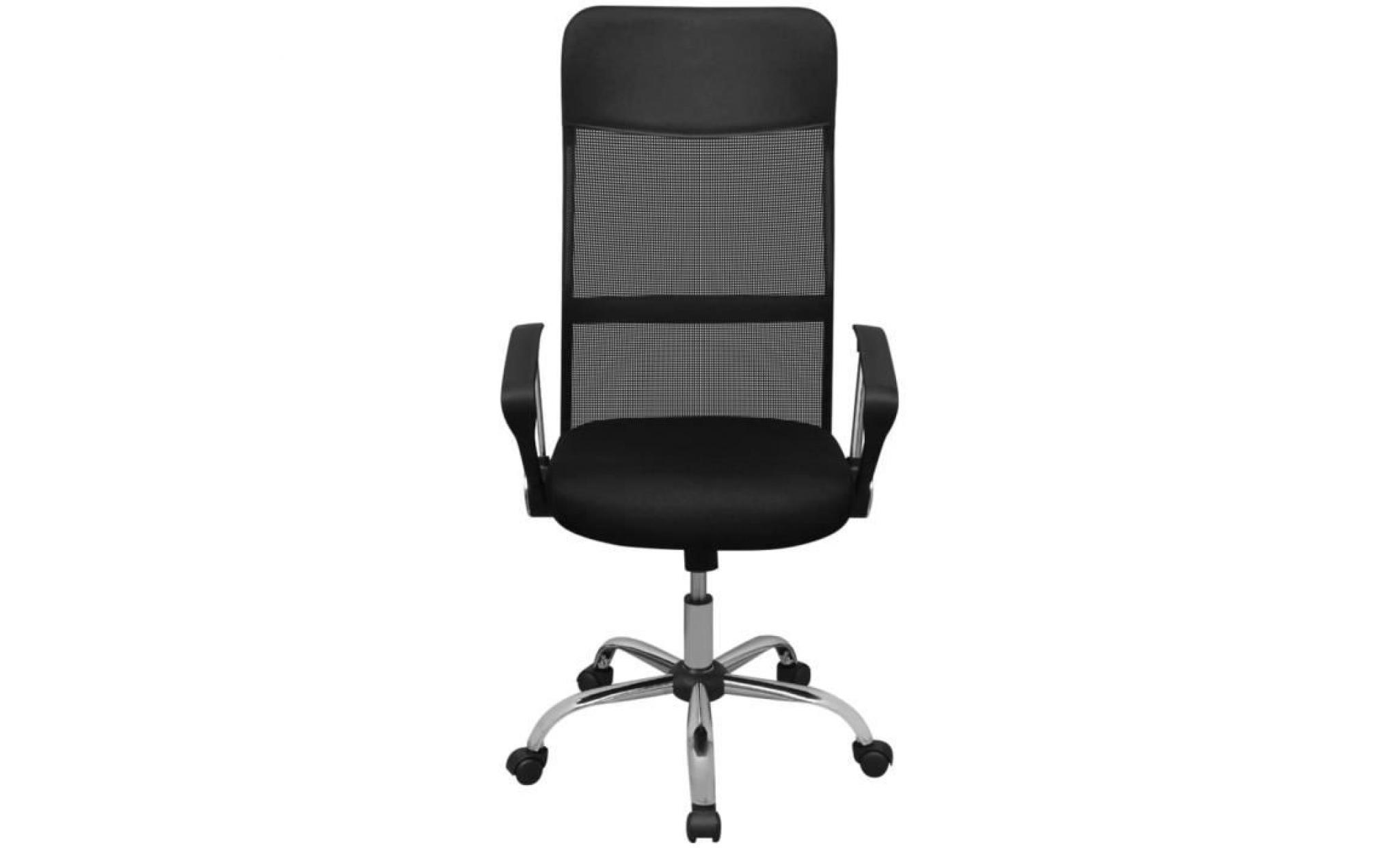 chaise de bureau semi pu fauteuil de bureau fauteuil gamer chaise scandinave contemporain 61.5x60 cm noir pas cher