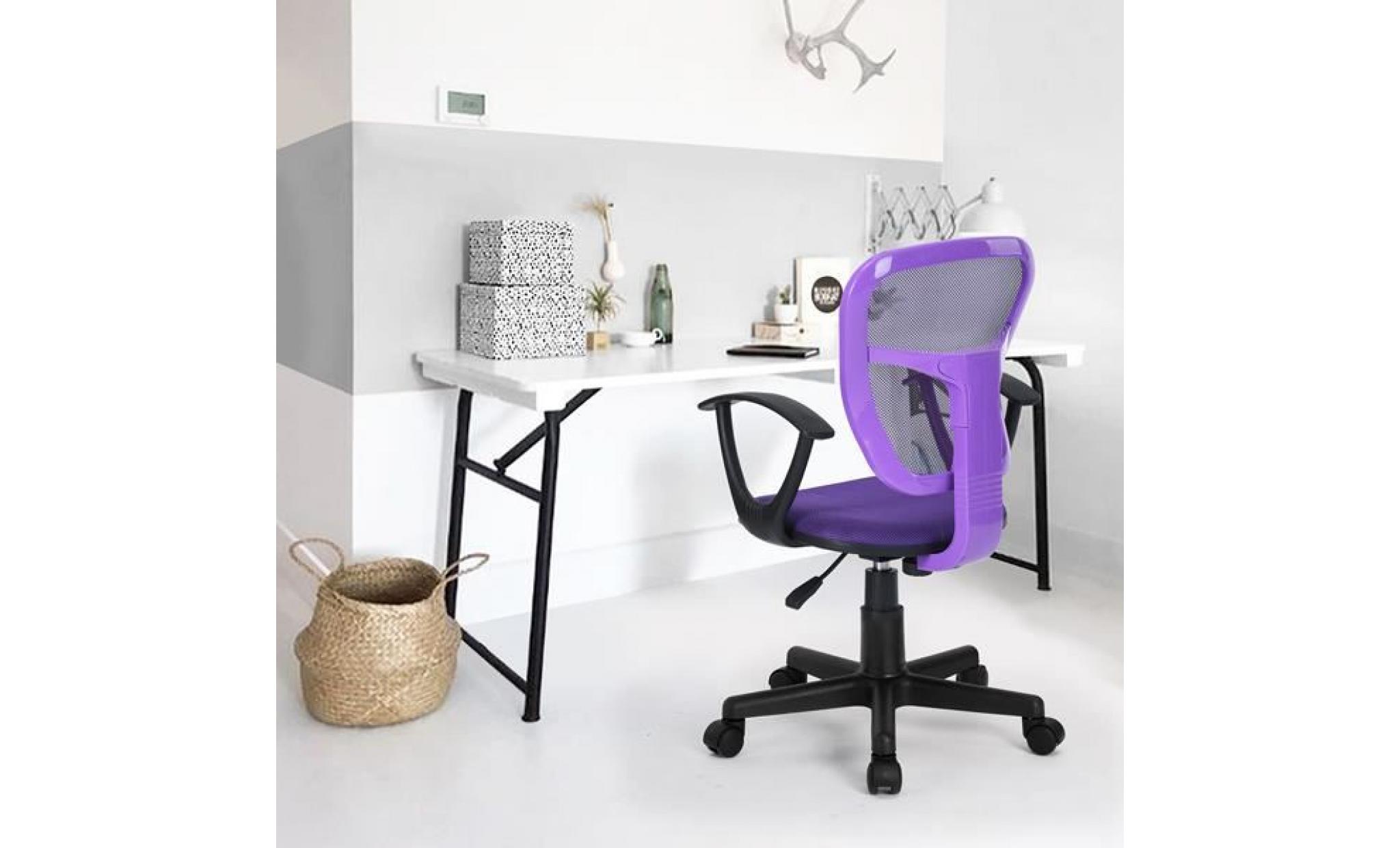 chaise de bureau siège enfant fauteuil de bureau réglable en réseau plastique nylon pivotant ergonomiques rouge pas cher