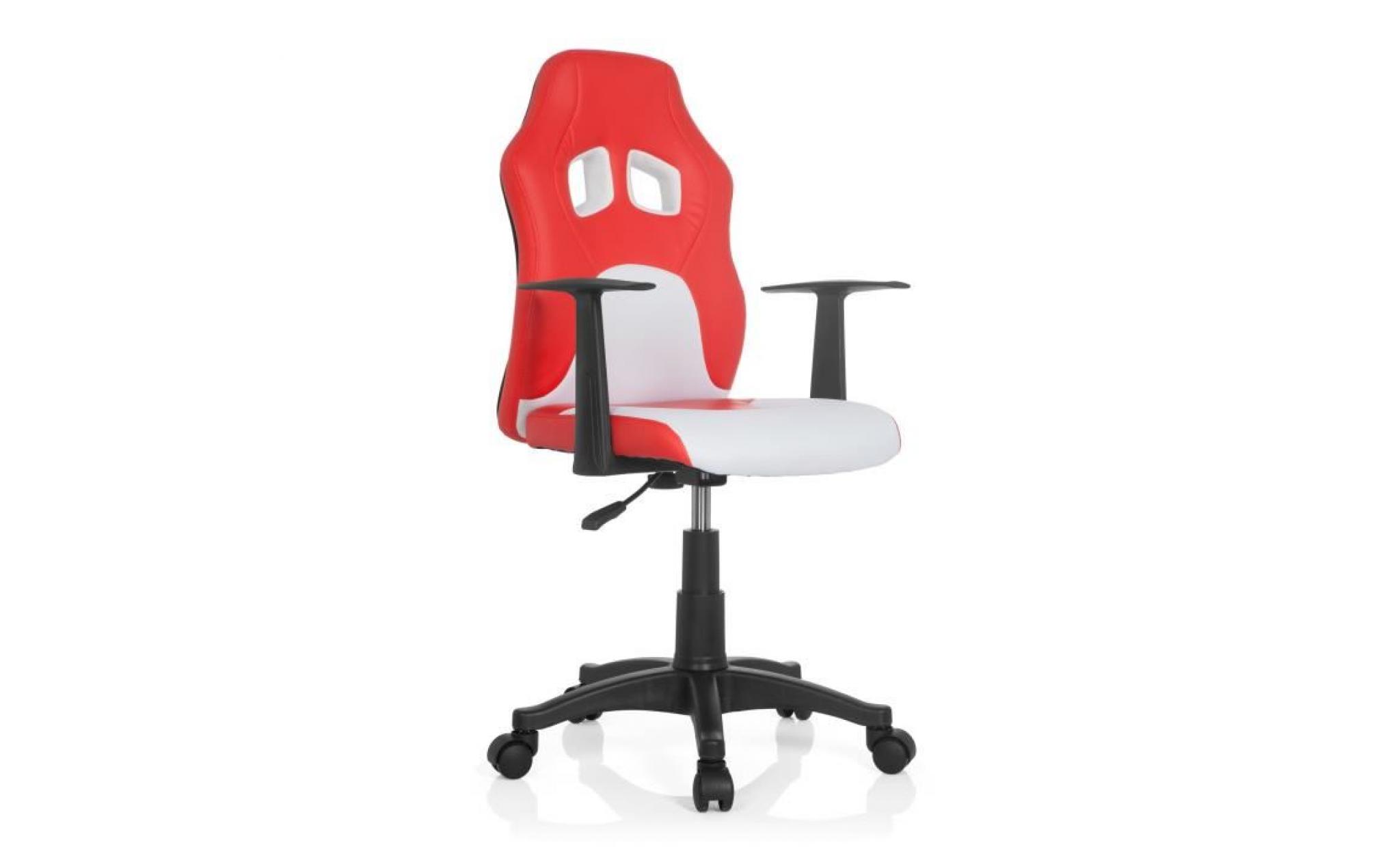 chaise de bureau / siège pivotant enfant teen racer al rouge/blanc hjh office