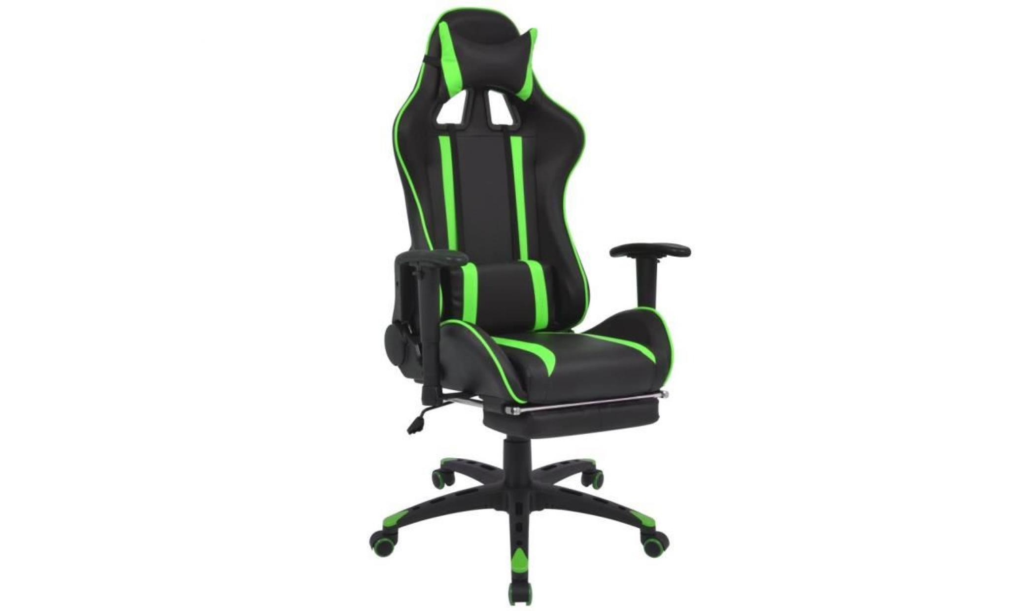 chaise de bureau sièges de bureau inclinable avec repose pied vert