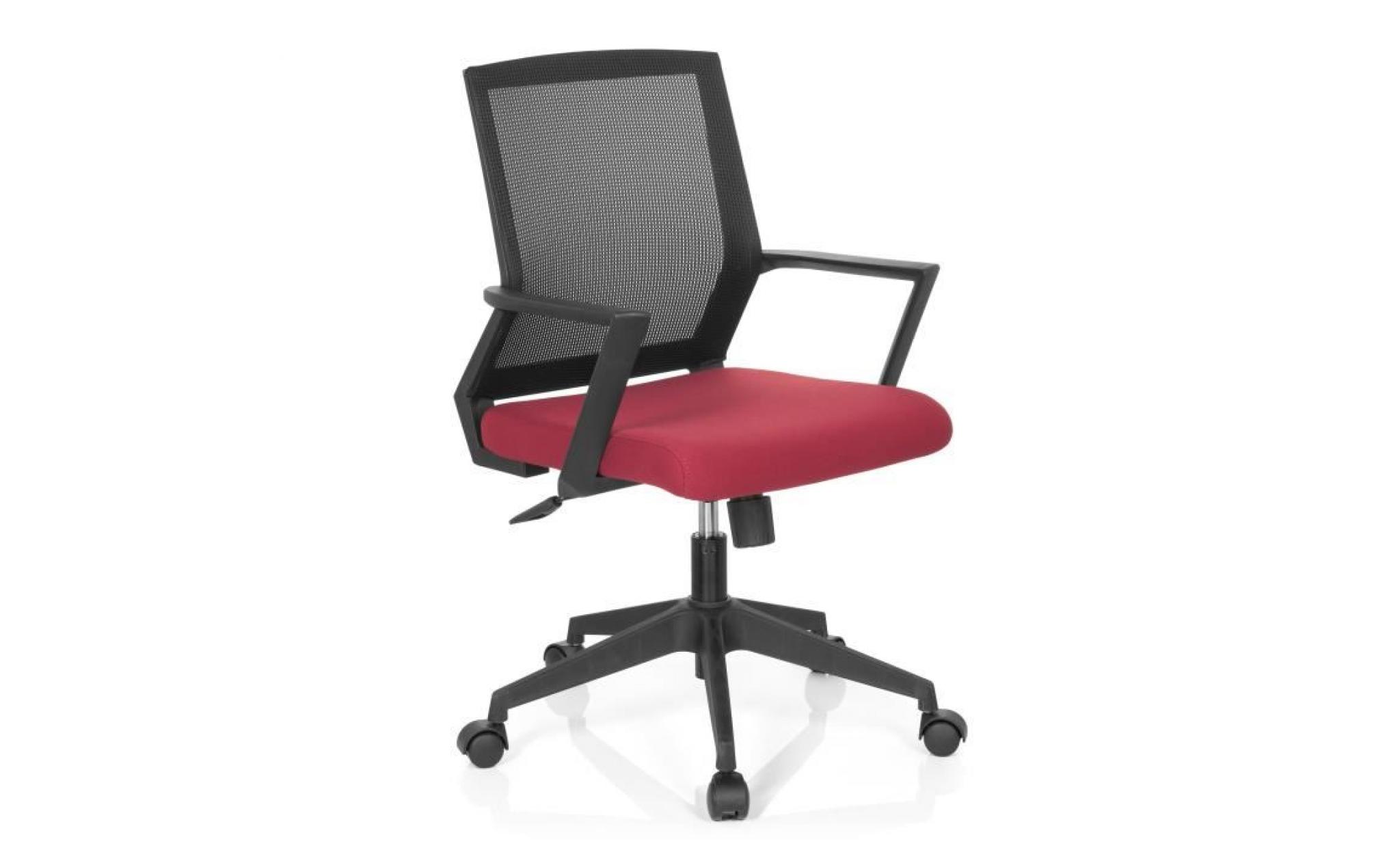 chaise de bureau startec bai100 tissu maill noir / rouge