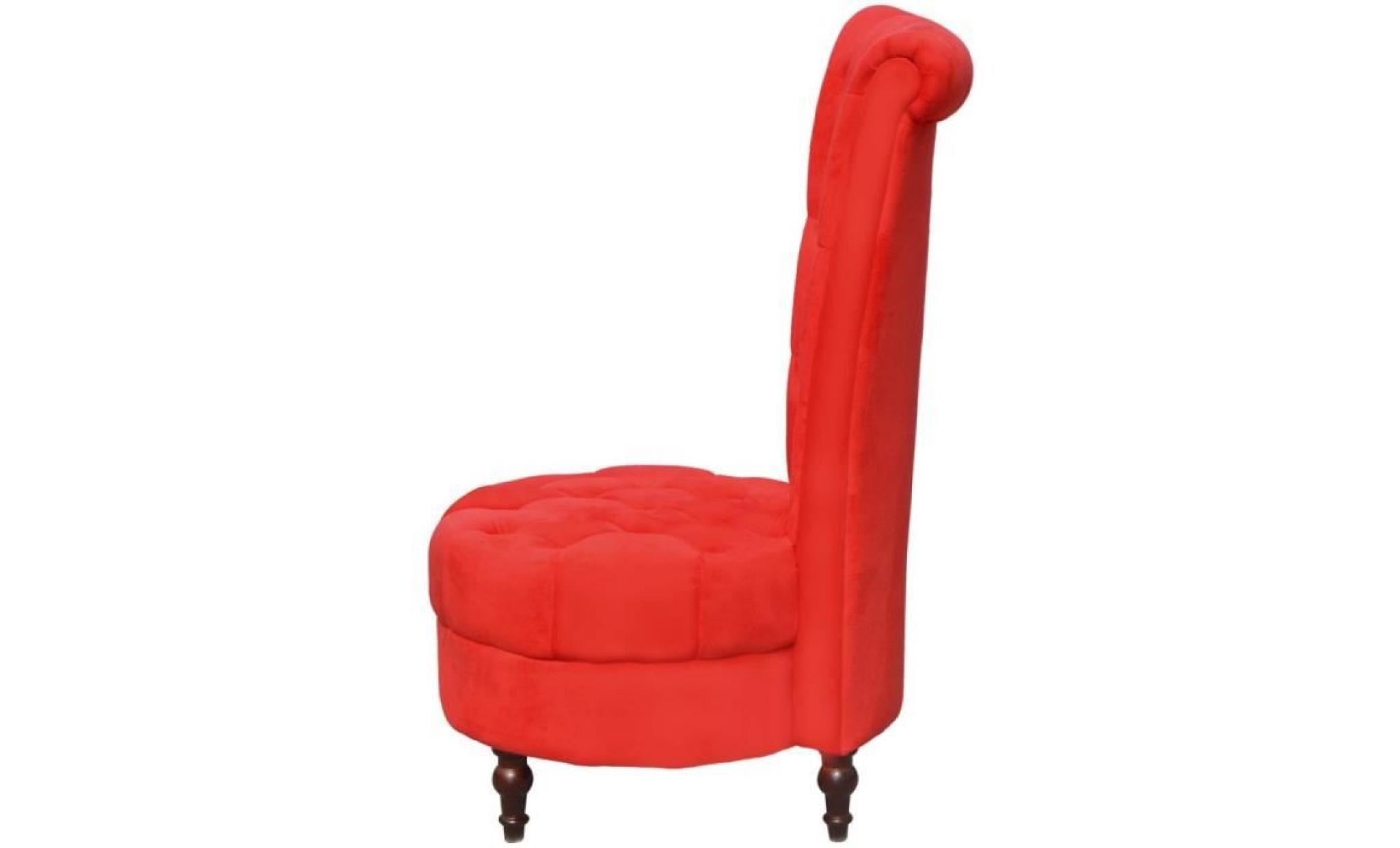 chaise de canapé avec dossier haut rouge pas cher