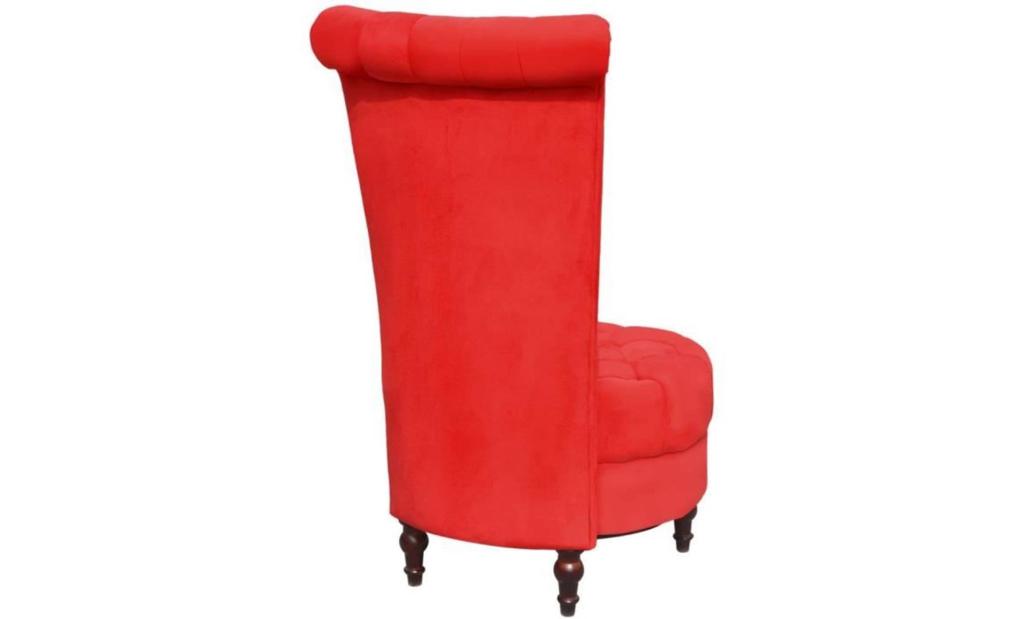 chaise de canapé avec dossier haut rouge pas cher