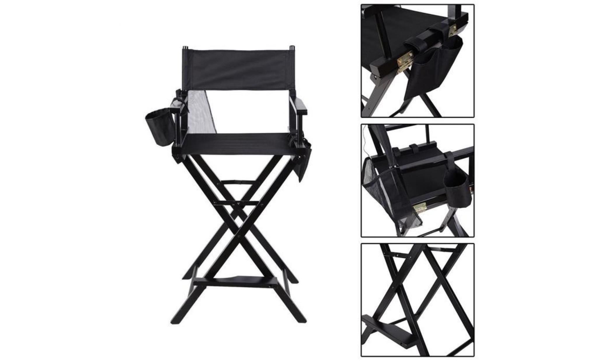 chaise de maquillage en plein air durable stable professionnel en bois 45cm x 55cm x 122cm