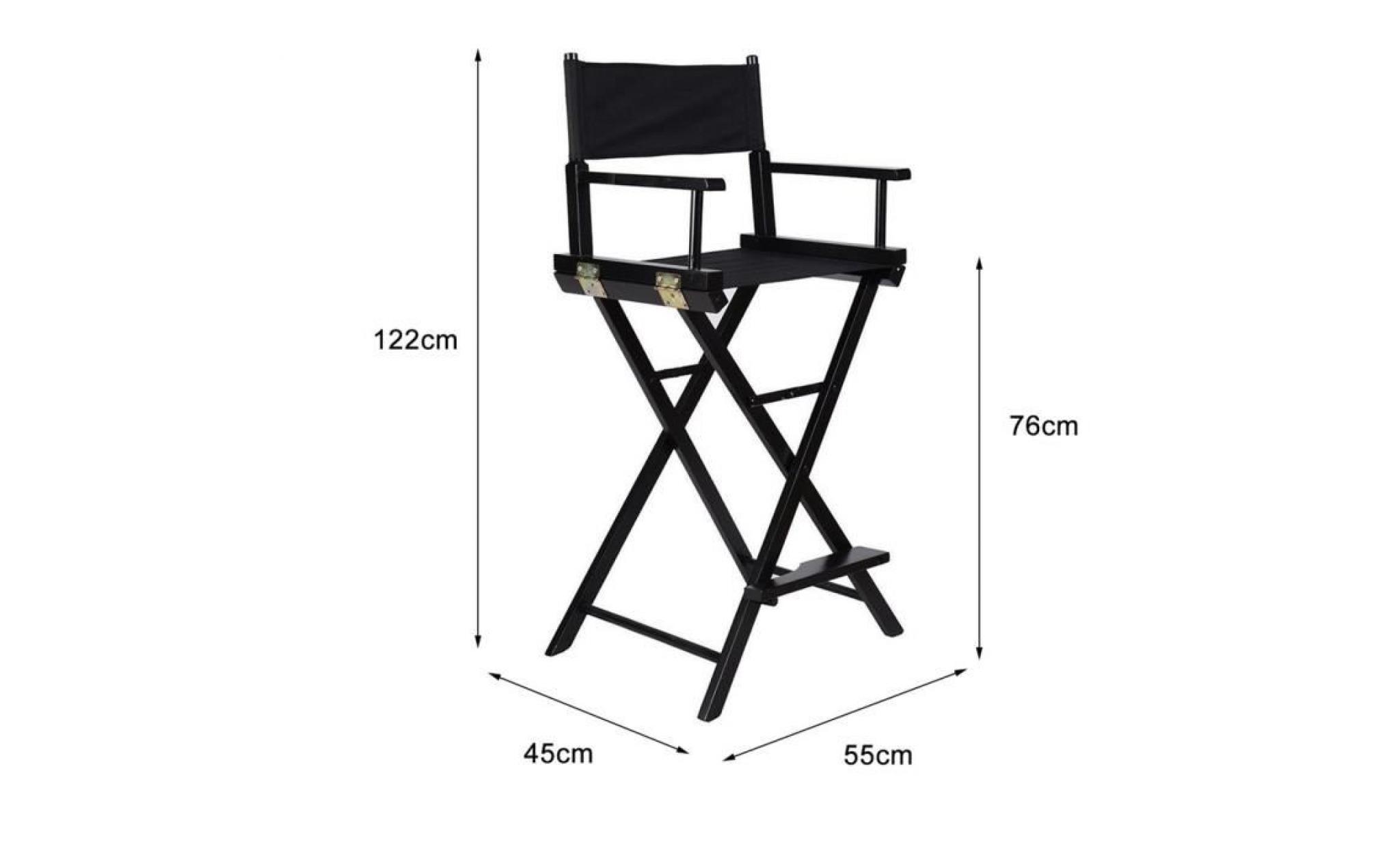 chaise de maquillage en plein air durable stable professionnel en bois 45cm x 55cm x 122cm pas cher