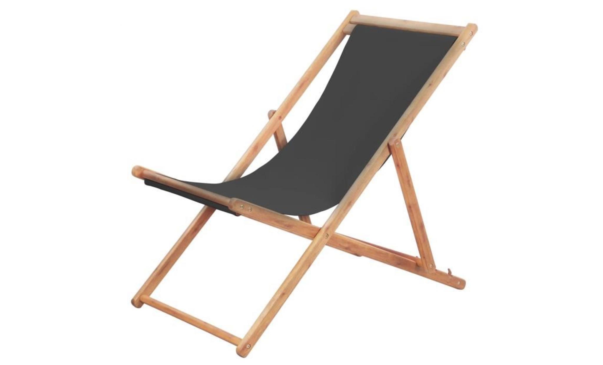 chaise de plage pliante chaise scandinave contemporain tissu gris