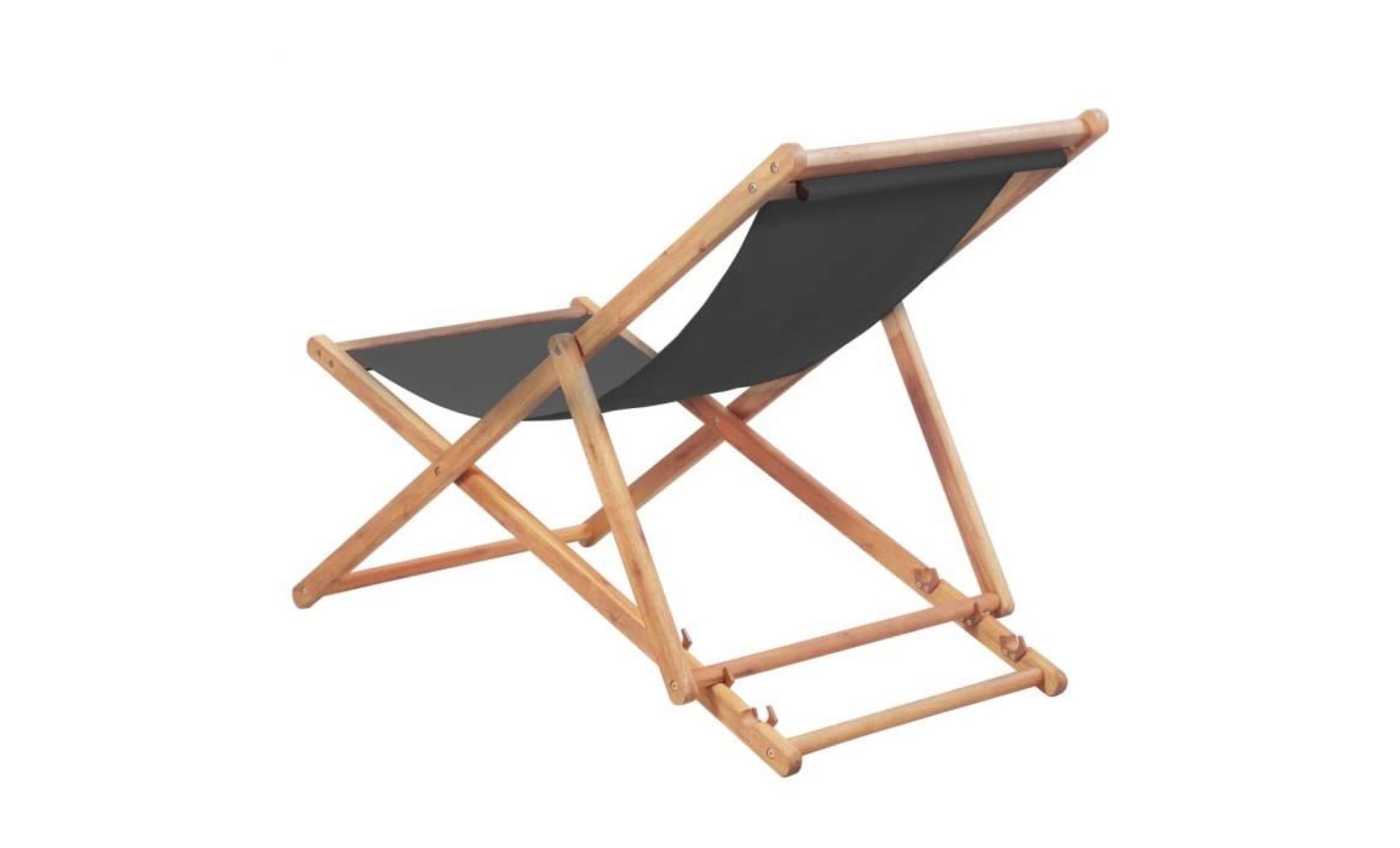 chaise de plage pliante chaise scandinave contemporain tissu gris pas cher