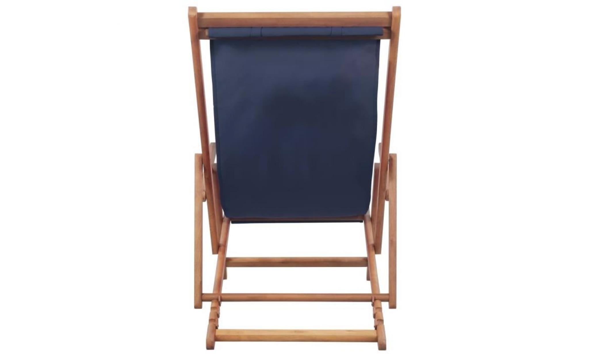 chaise de plage pliante tissu bleu chaise scandinave contemporain pas cher