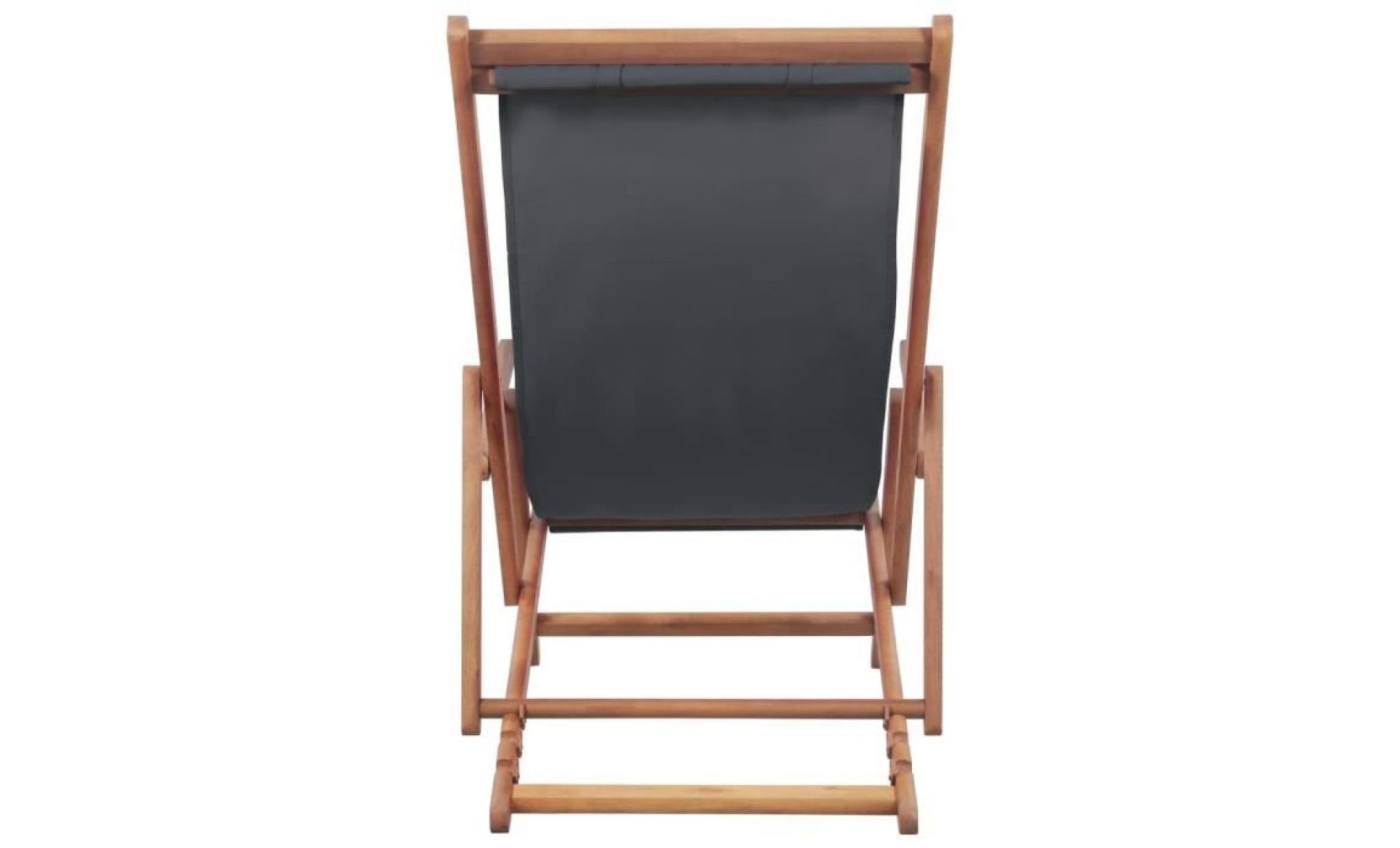 chaise de plage pliante tissu gris chaise scandinave contemporain pas cher