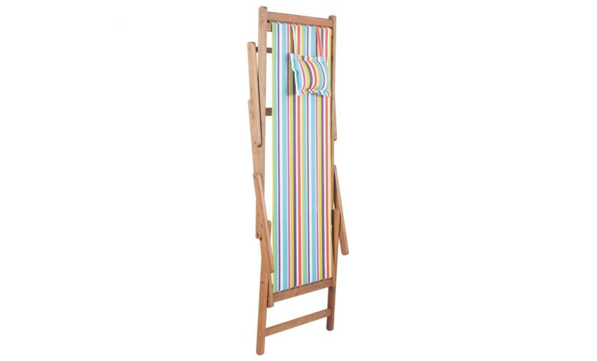 chaise de plage pliante tissu multicolore chaise scandinave contemporain pas cher