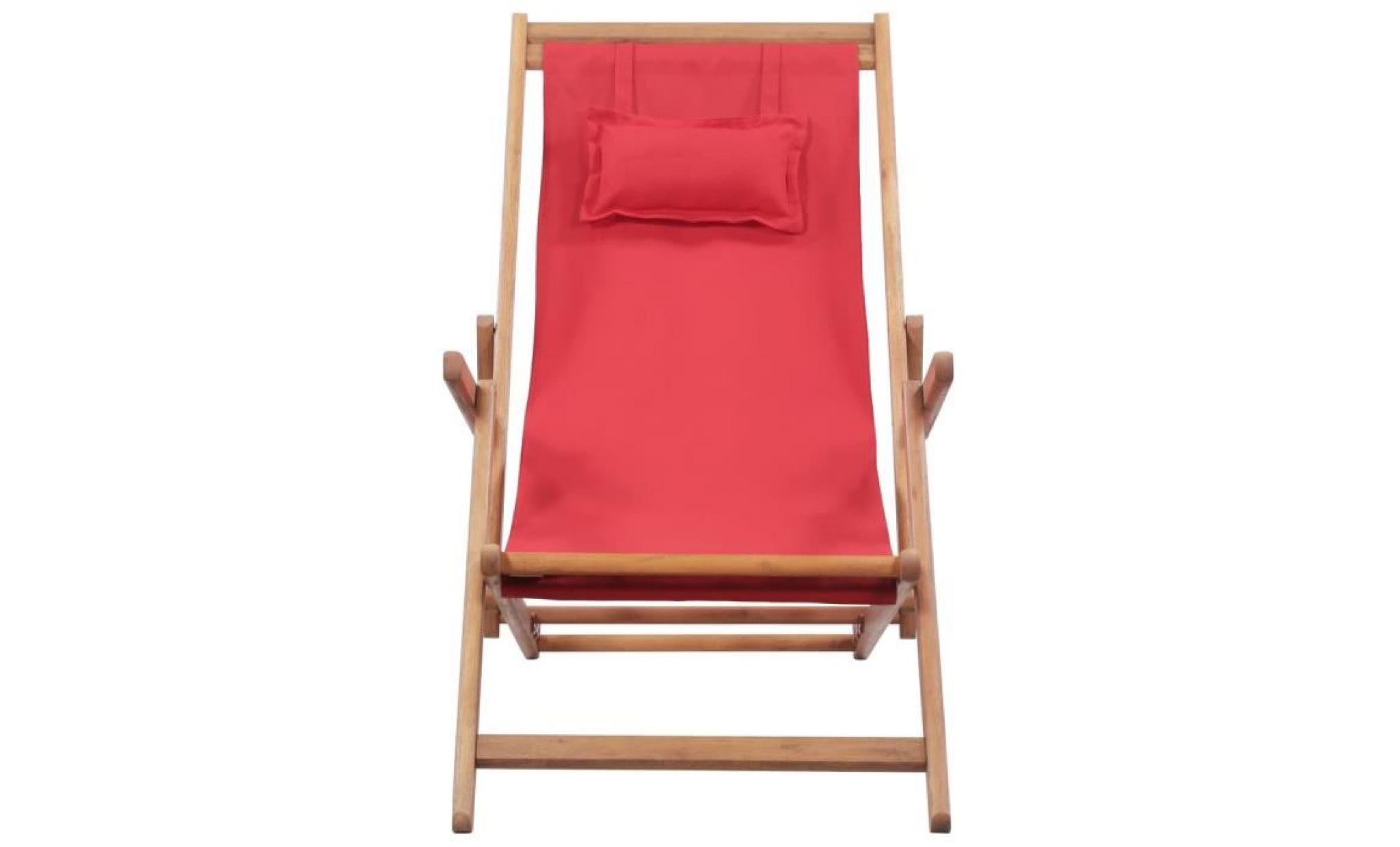 chaise de plage pliante tissu rouge chaise scandinave contemporain pas cher