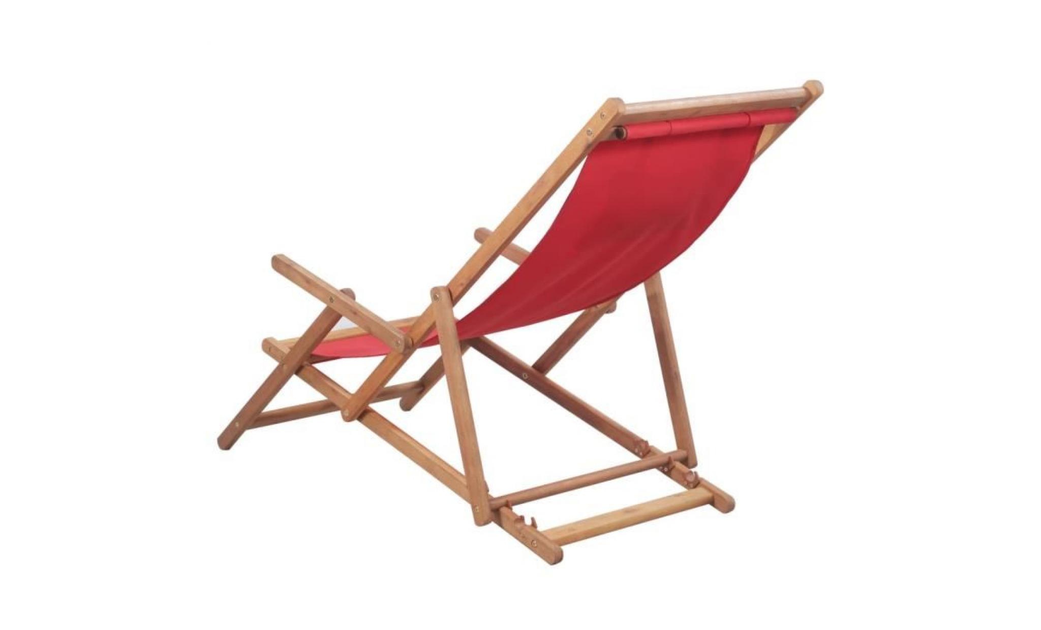 chaise de plage pliante tissu rouge chaise scandinave contemporain pas cher