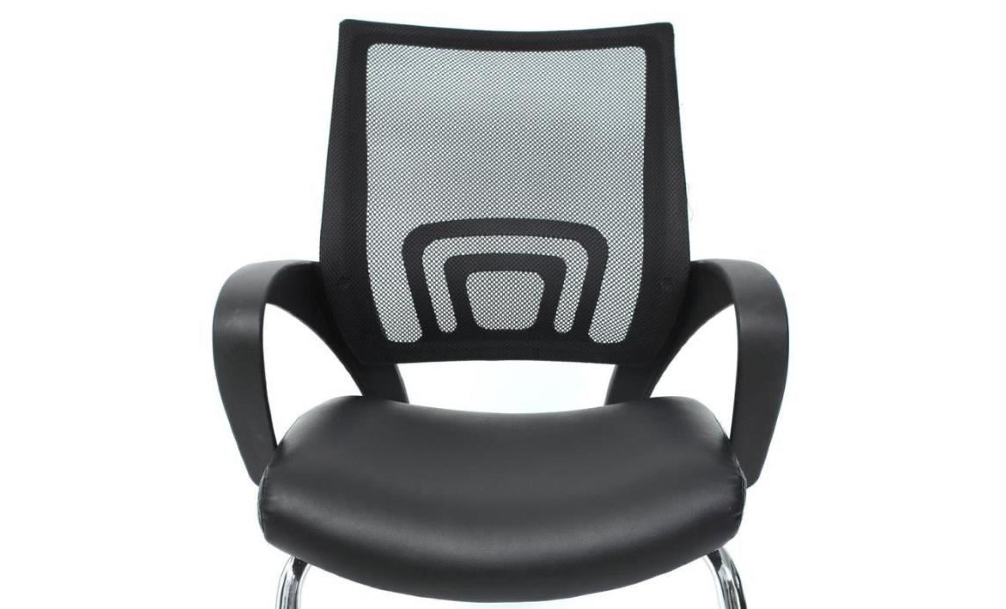 chaise de reunion rosalia x2   cuir synthÉtique gris noir   couleur principale:gris pas cher