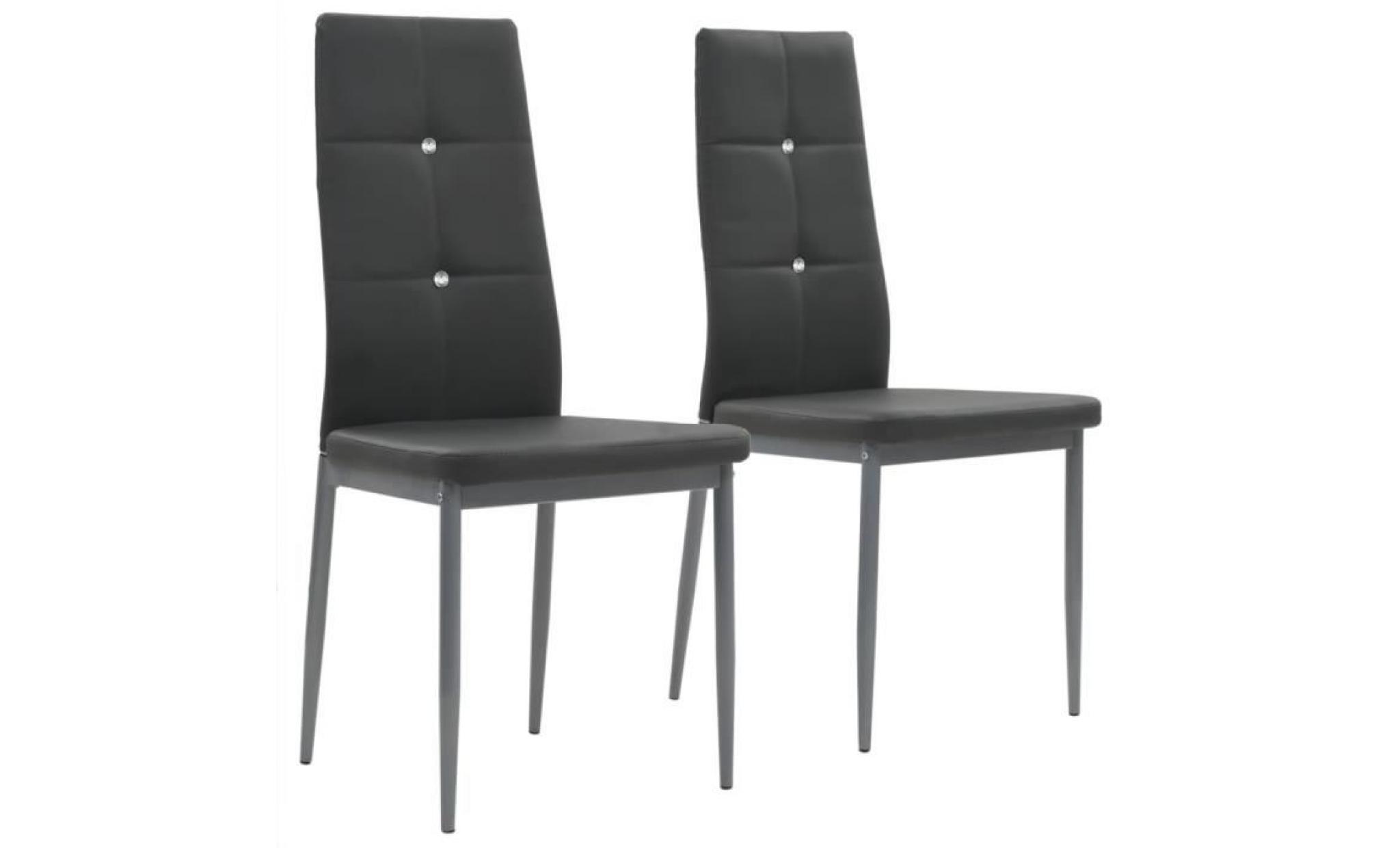 chaise de salle à manger 2 pcs cuir artificiel 43x43,5x96 blanc