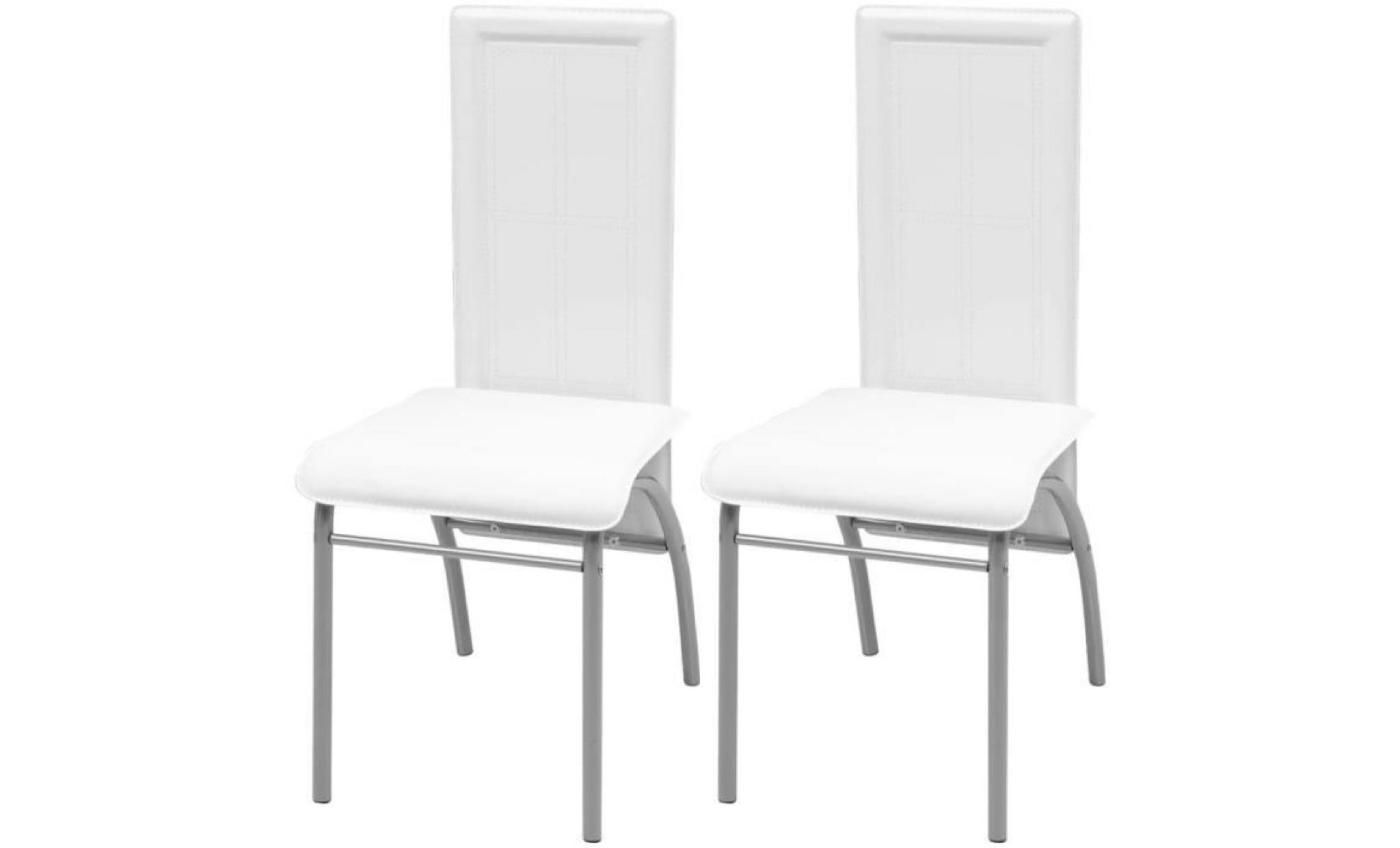 chaise de salle à manger 2 pièces blanc
