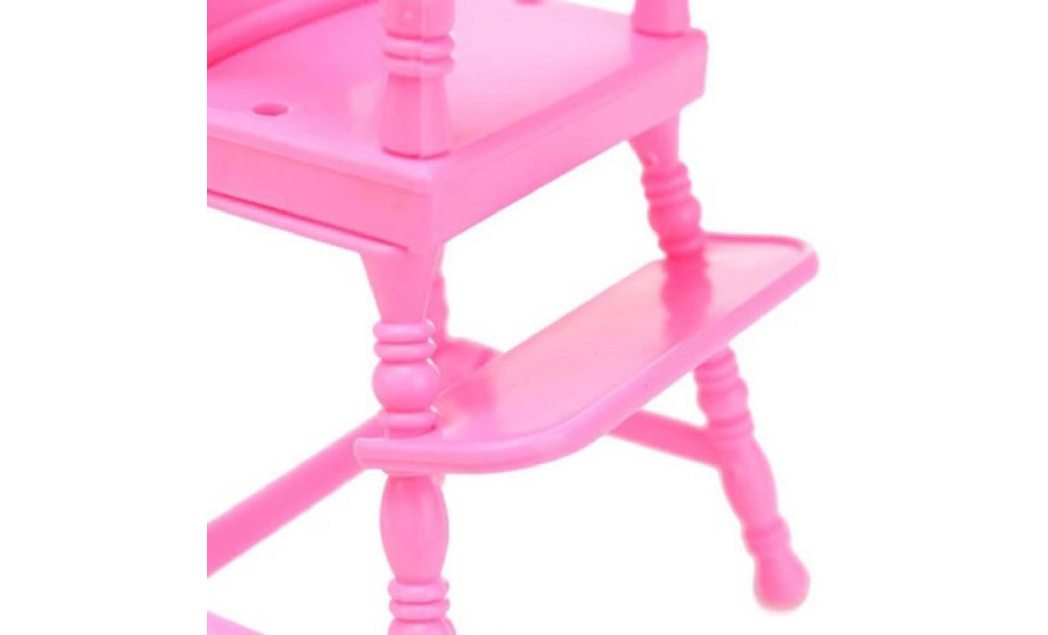 chaise de salle à manger assemblée pour meubles de maison de poupée pour enfants et maisons de poupées, rose pas cher