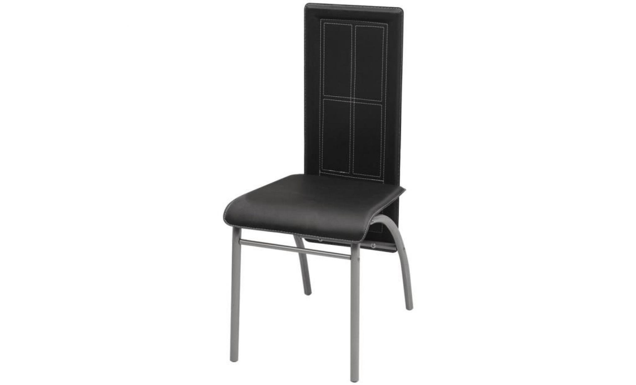 chaise de salle à manger chaises de cuisine classique 2 pcs noir pas cher