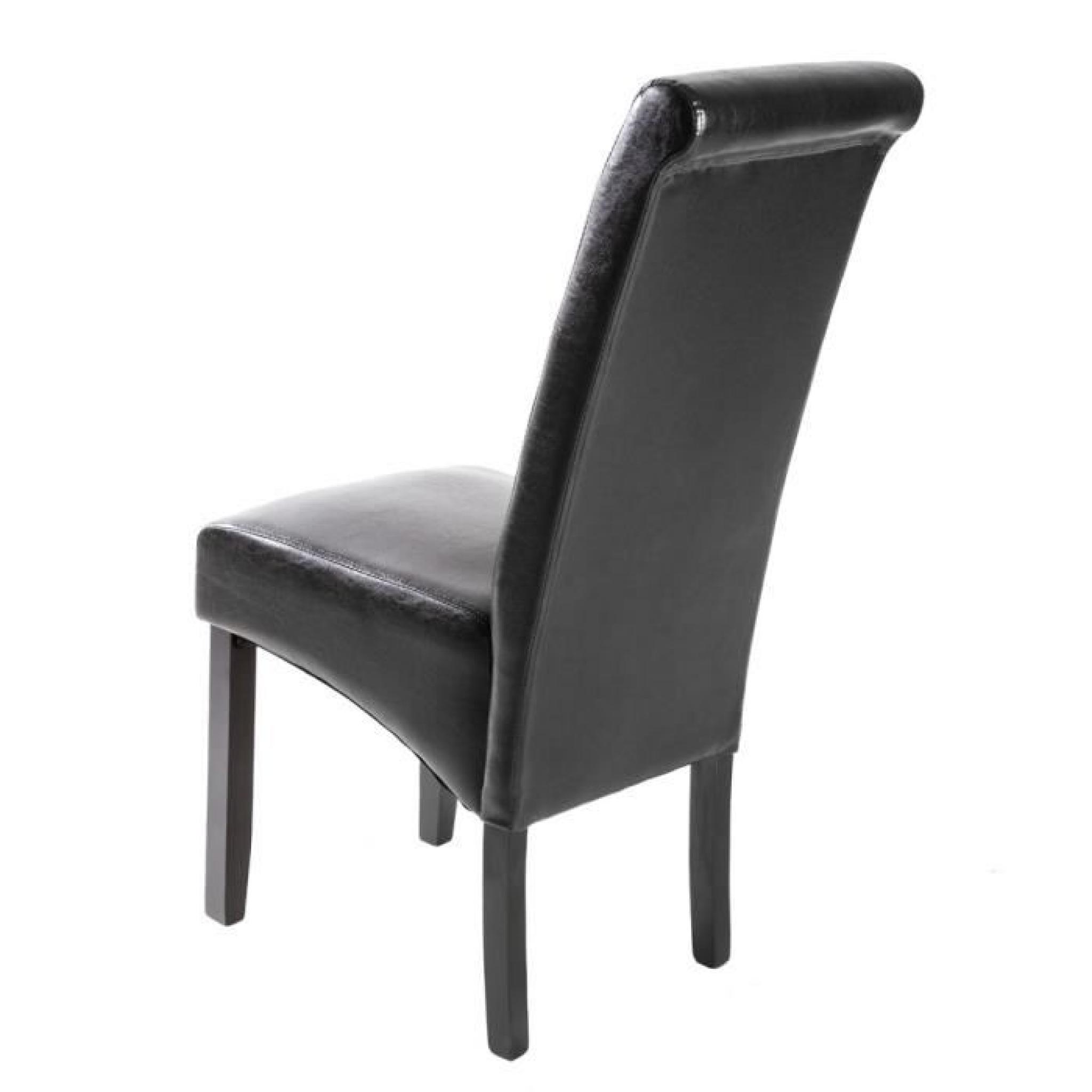 Chaise de salle à manger design 105 cm Noir, Chaise de Salon, Meuble de salon, Mobilier de Salon TECTAKE New pas cher