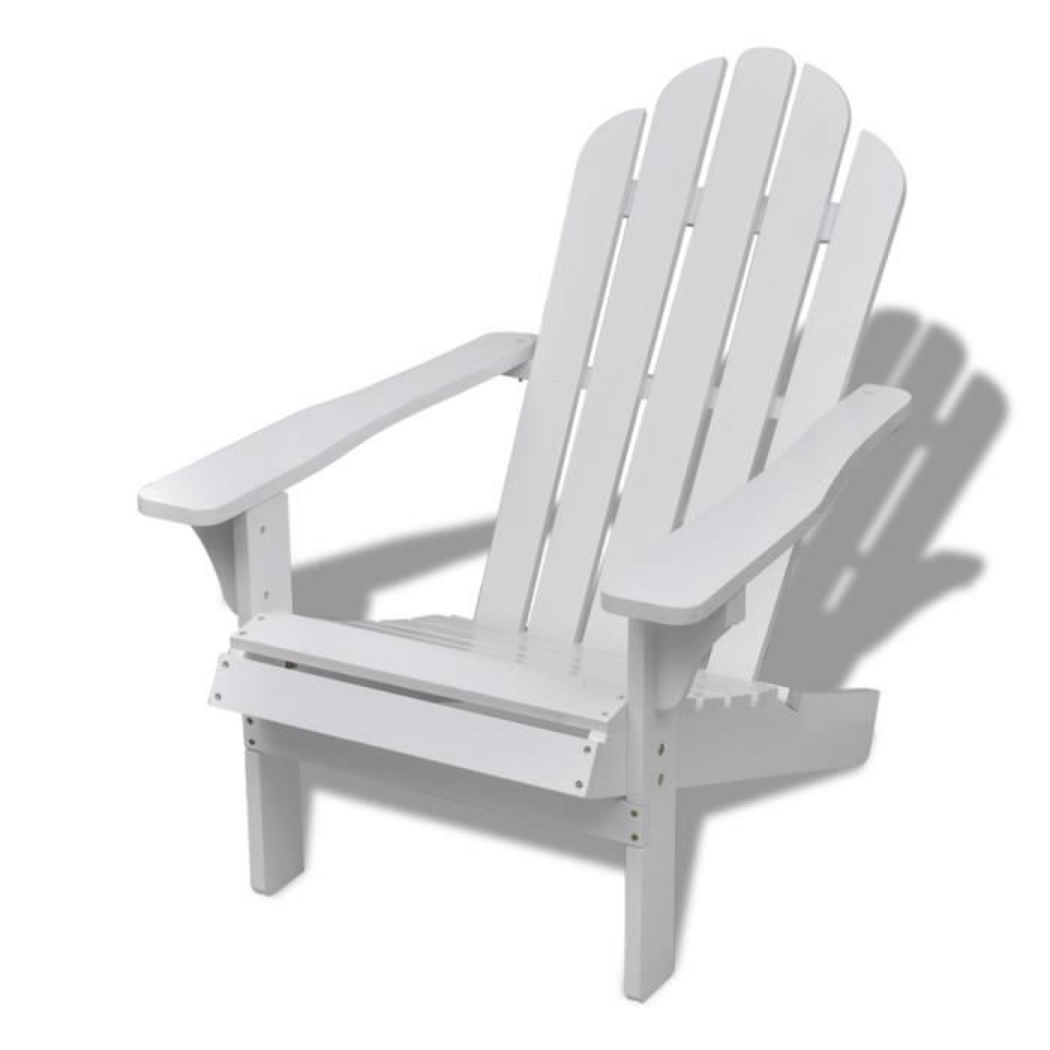 Chaise de salon jardin en bois blanche