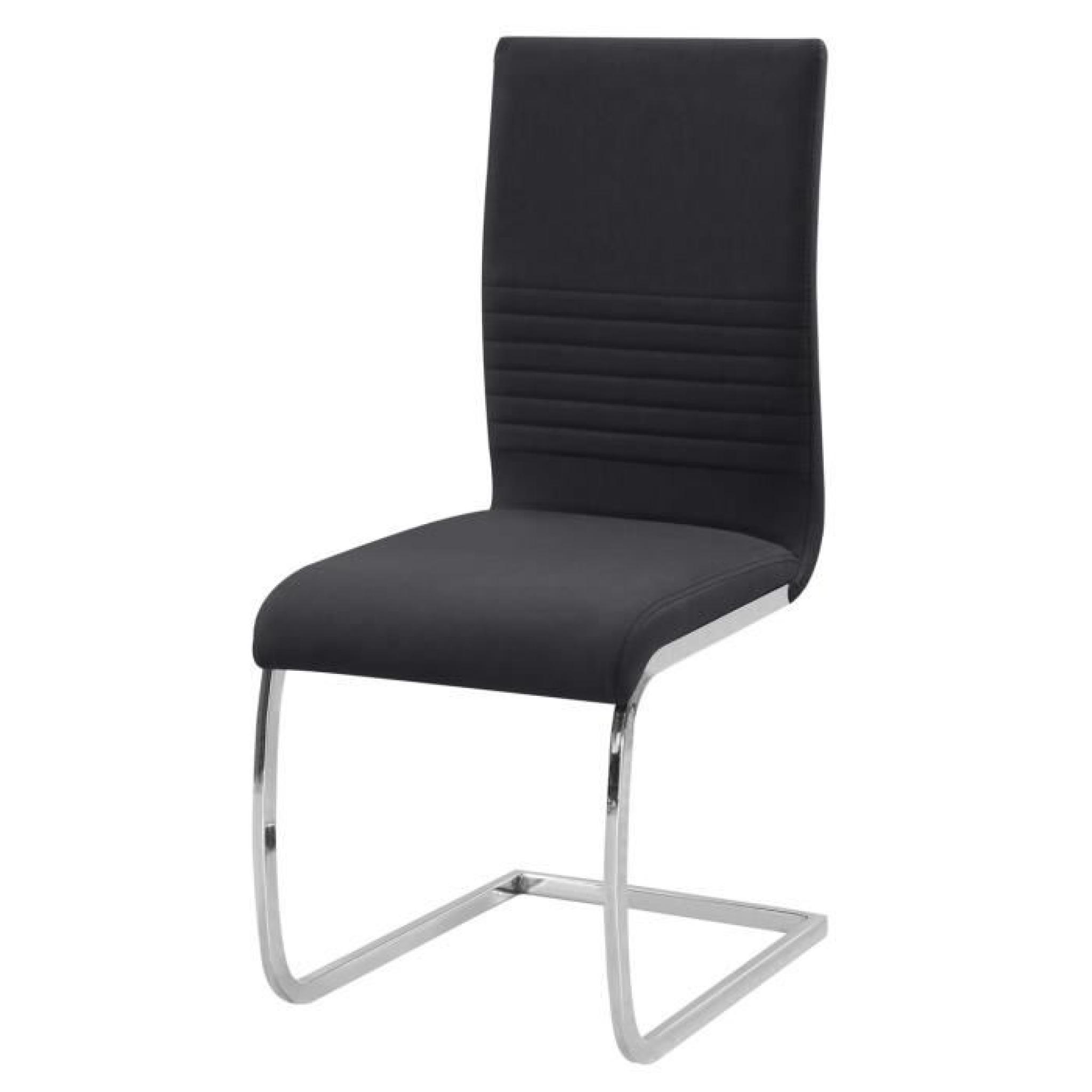 Chaise de salon noir - chromé, 420 x 545 x 965 mm