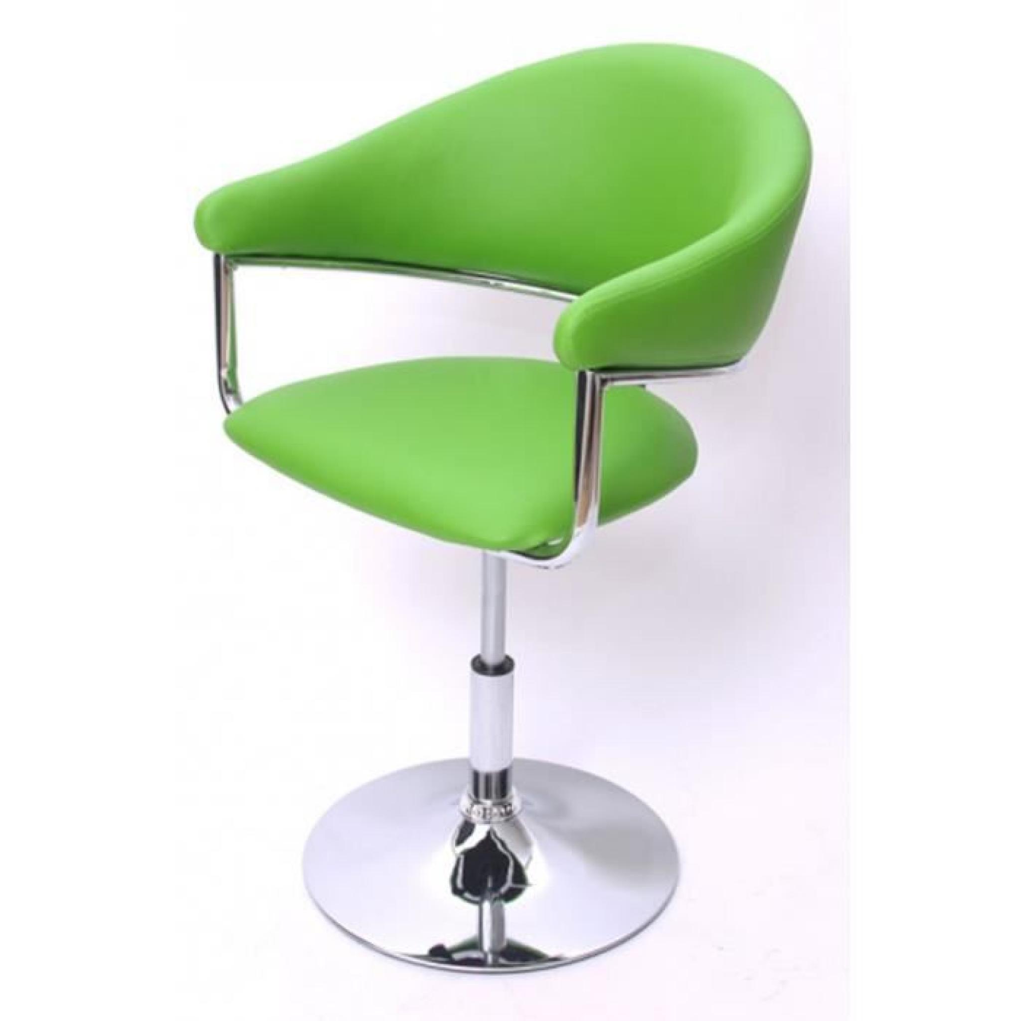 Chaise de table à manger Vert en cuir PU, Dim :…