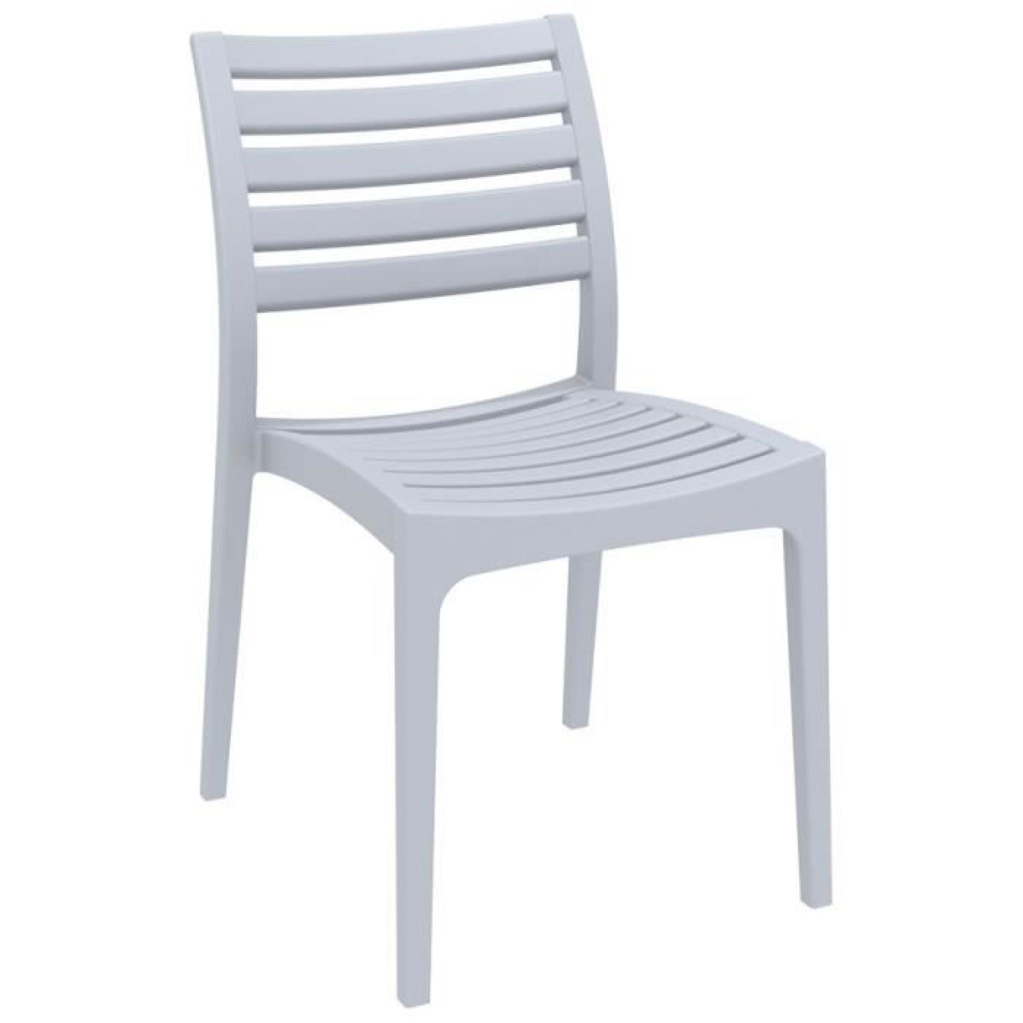 Chaise de terrasse 'PRIMO' design grise claire